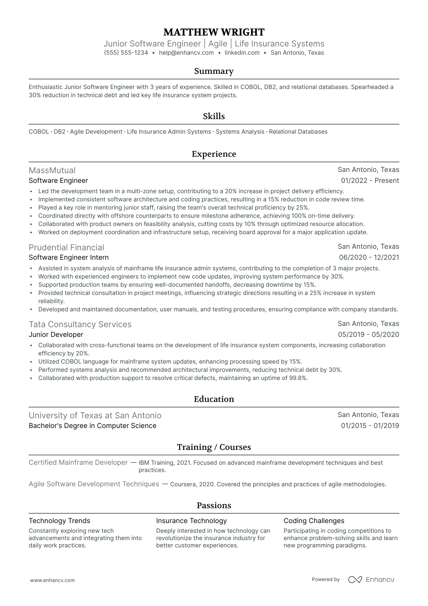 Lead Software Engineer resume example