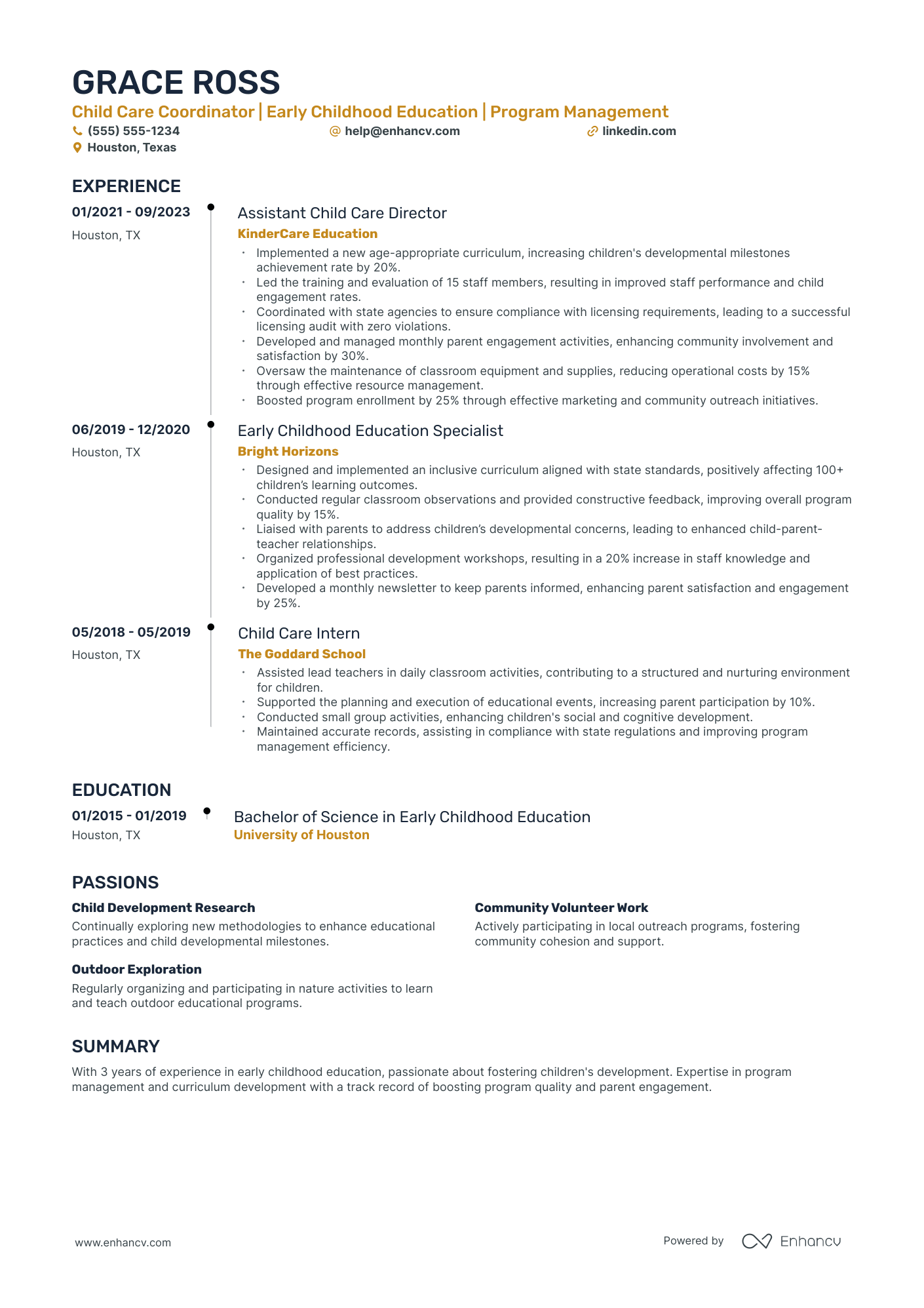 Daycare Coordinator Resume Example Resume Example