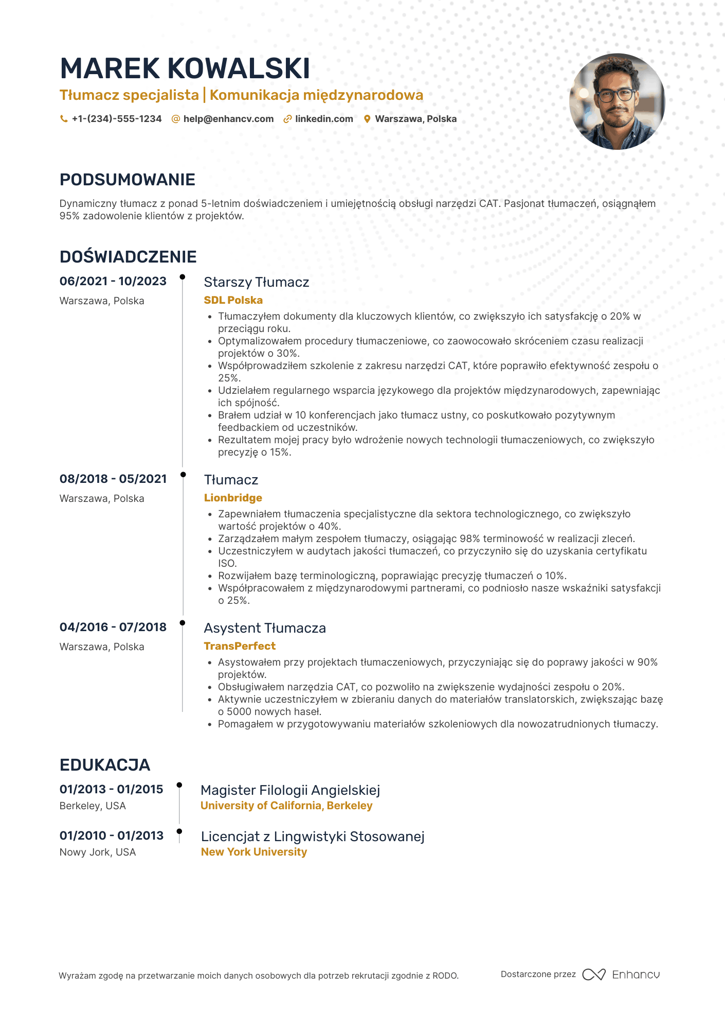 Tłumacz CV