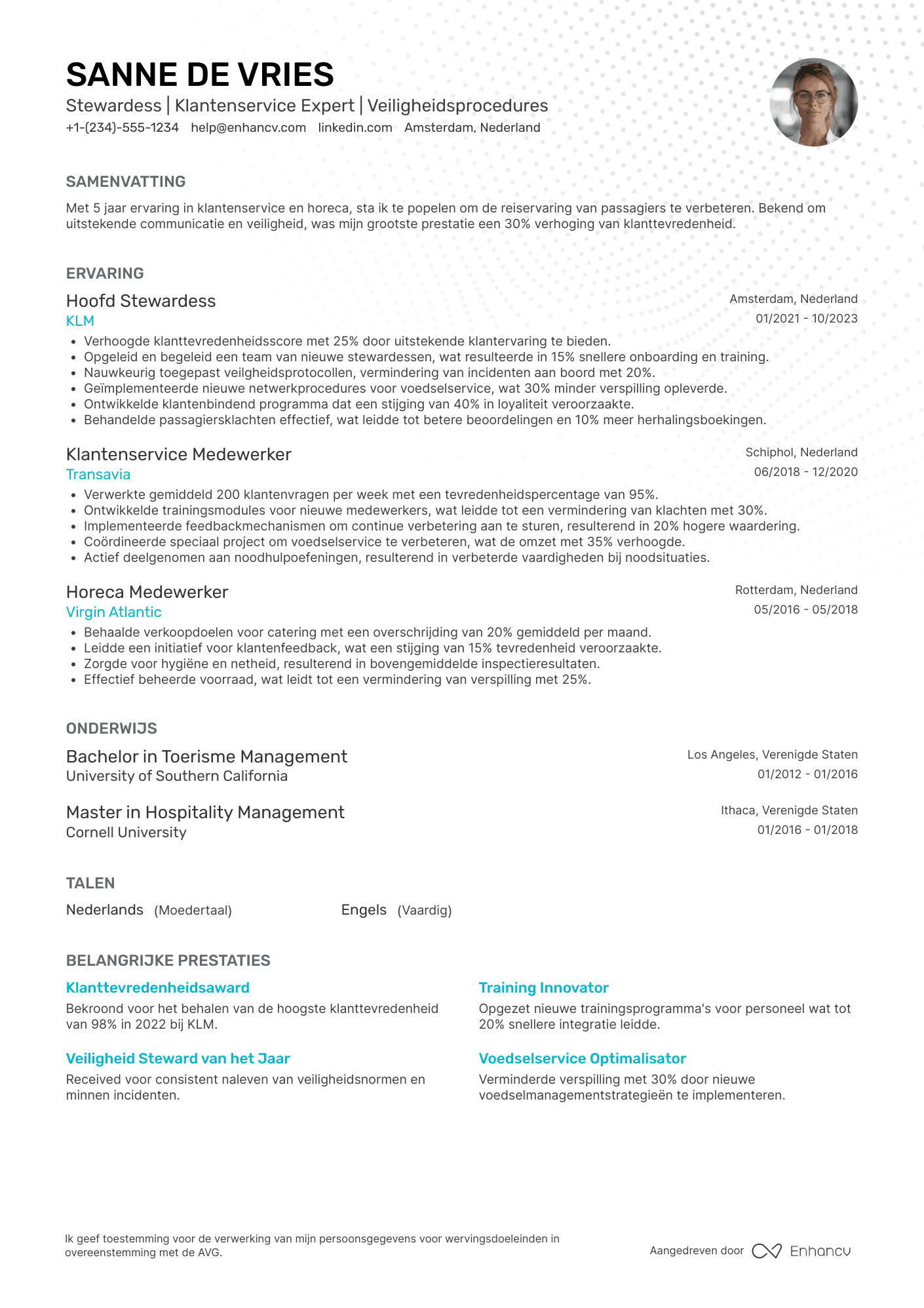 Steward/Stewardess CV