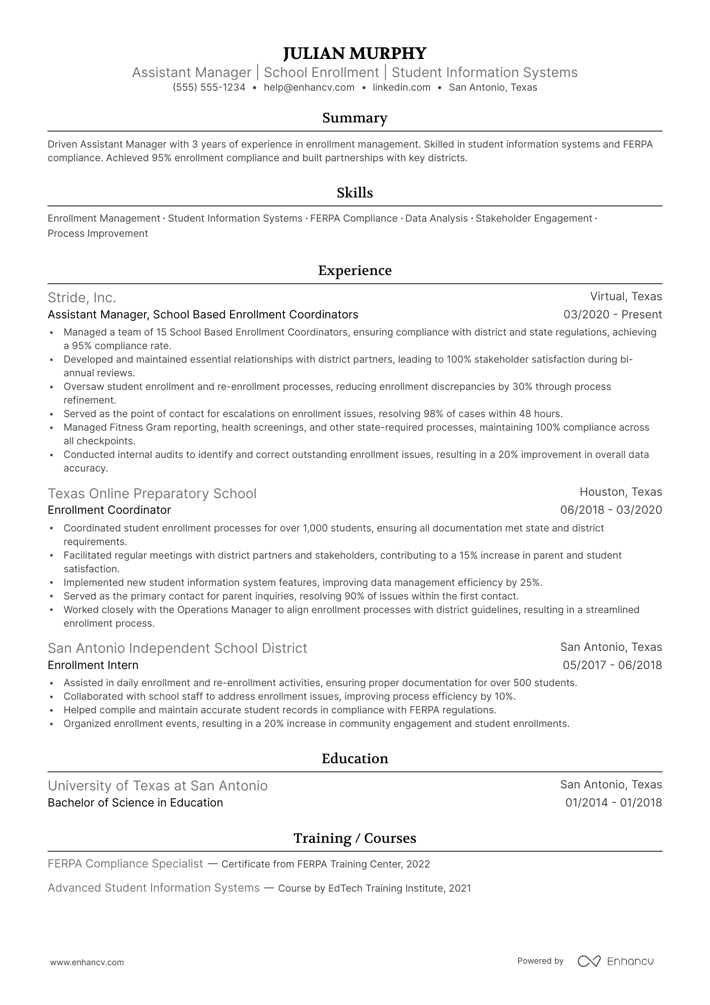 Customer Success Operations Manager resume example