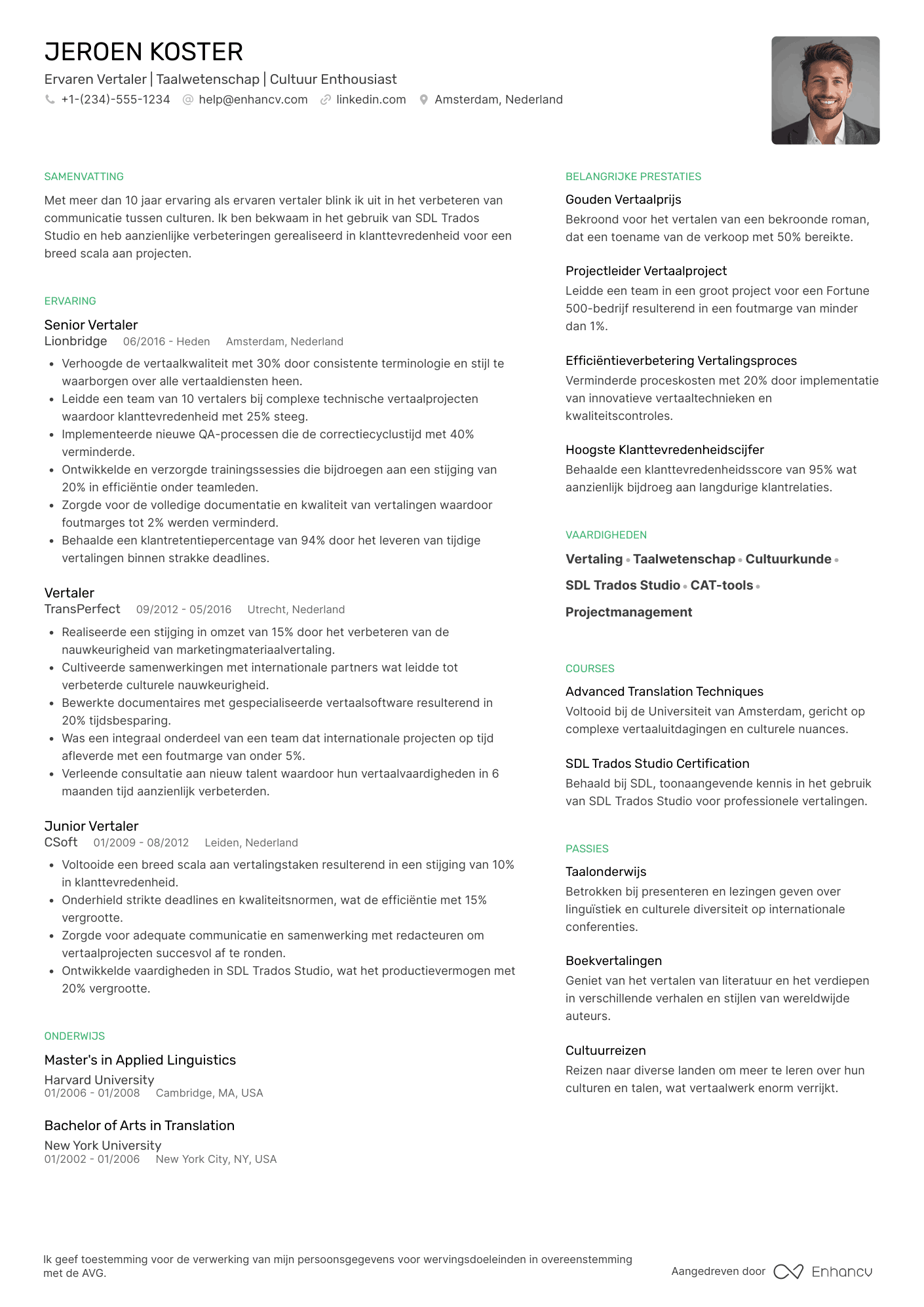 Vertaler CV