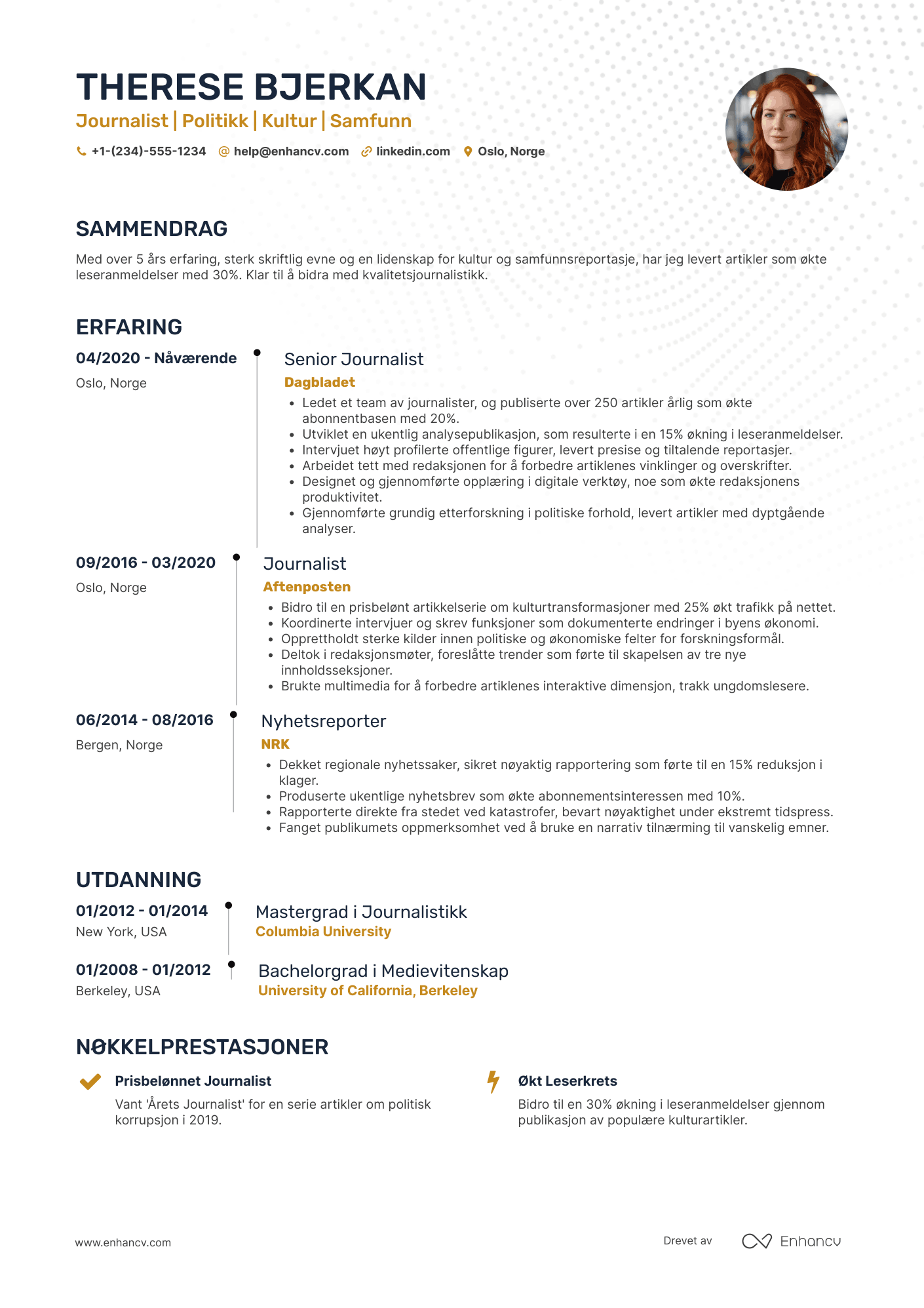 Journalist CV