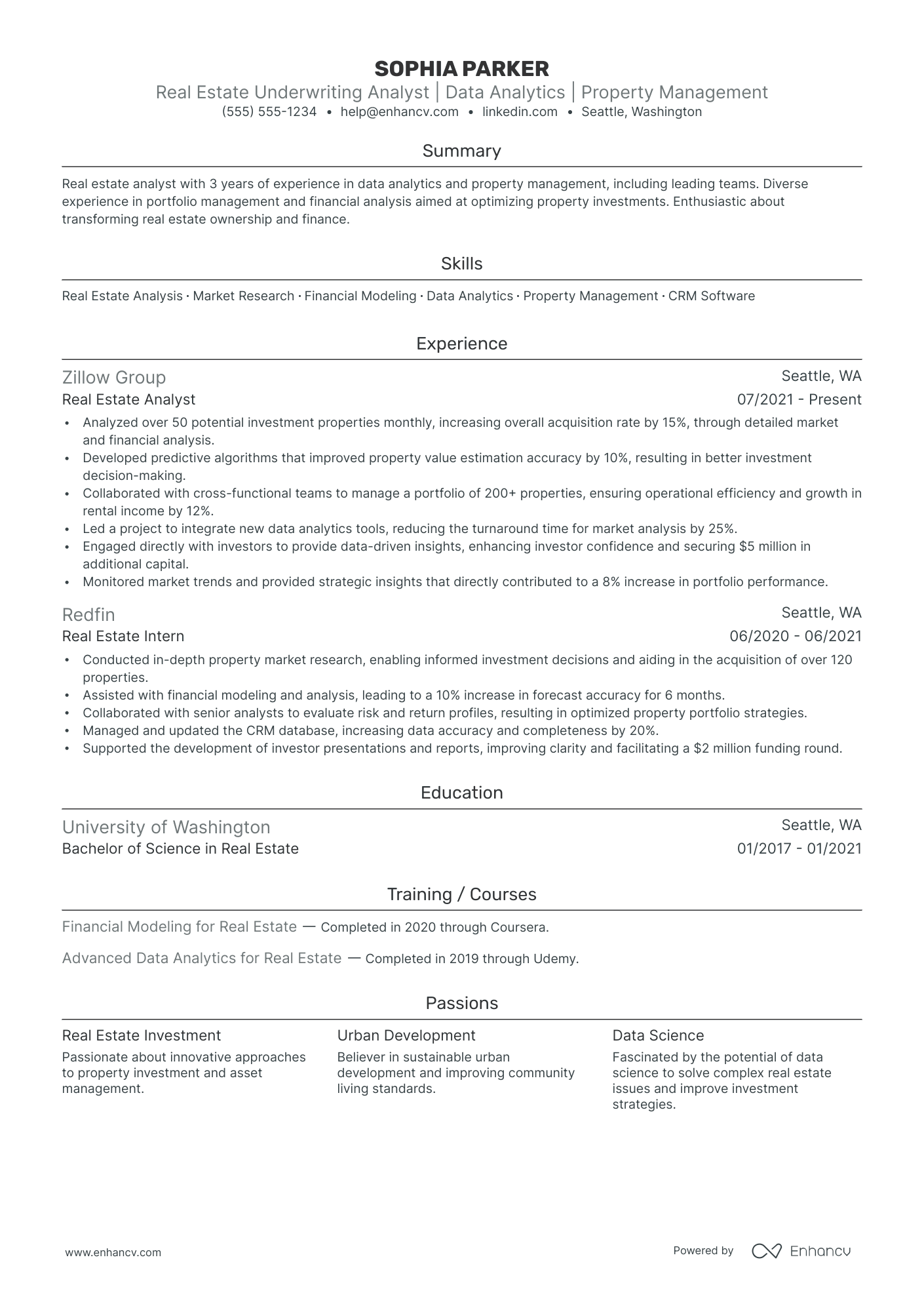 Underwriting Analyst resume example