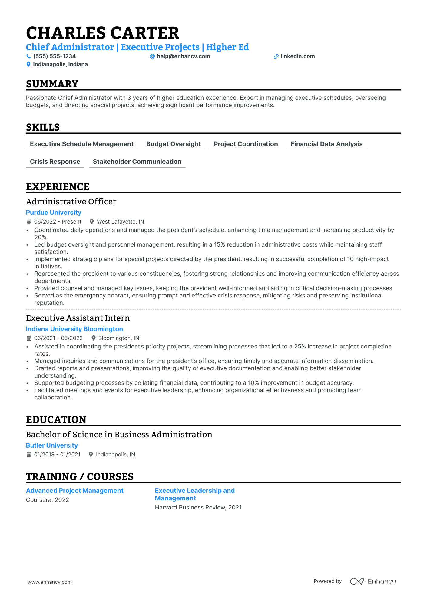 Chief of Staff to the President Resume Example Resume Example