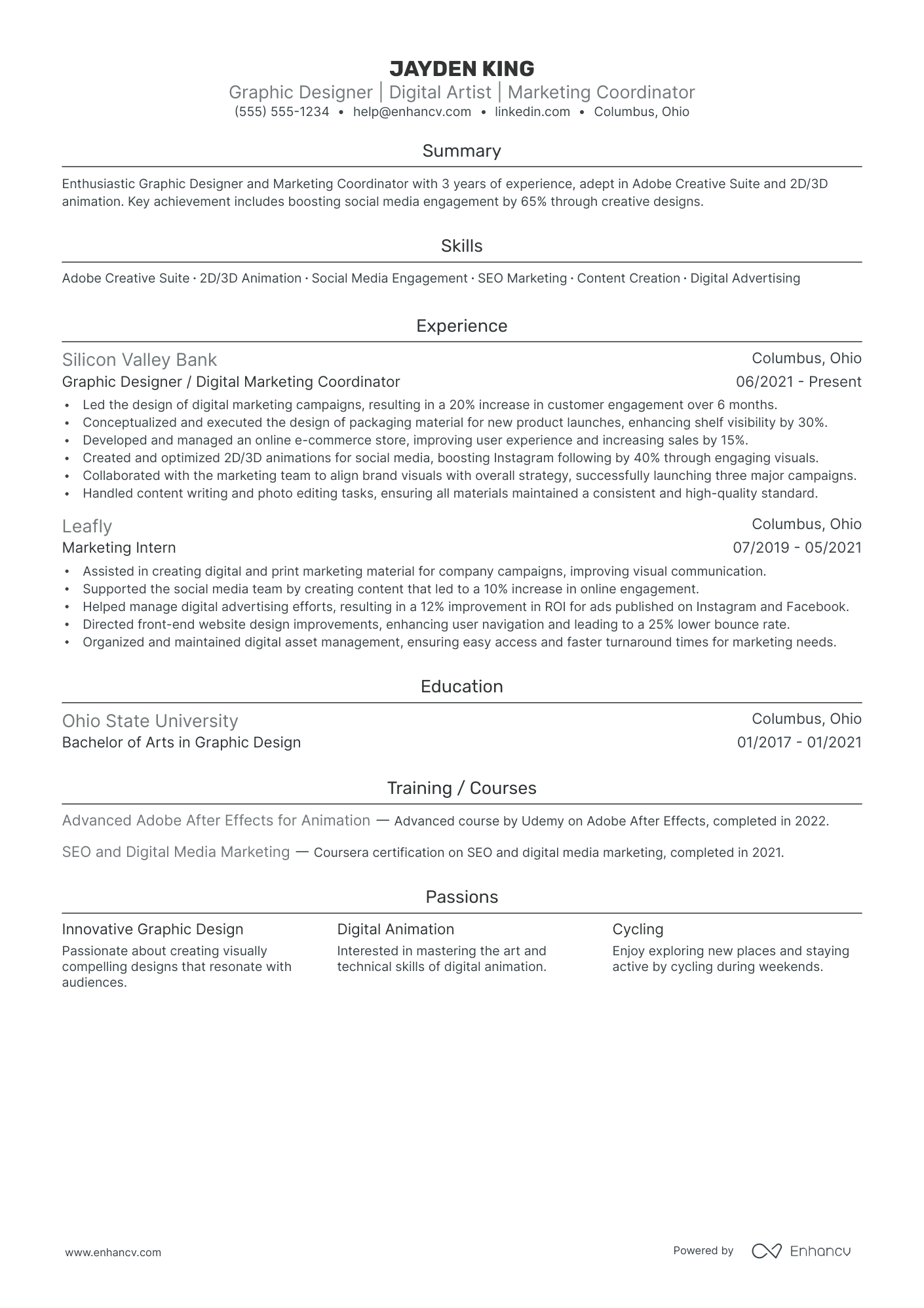 Advertising Graphic Designer resume example