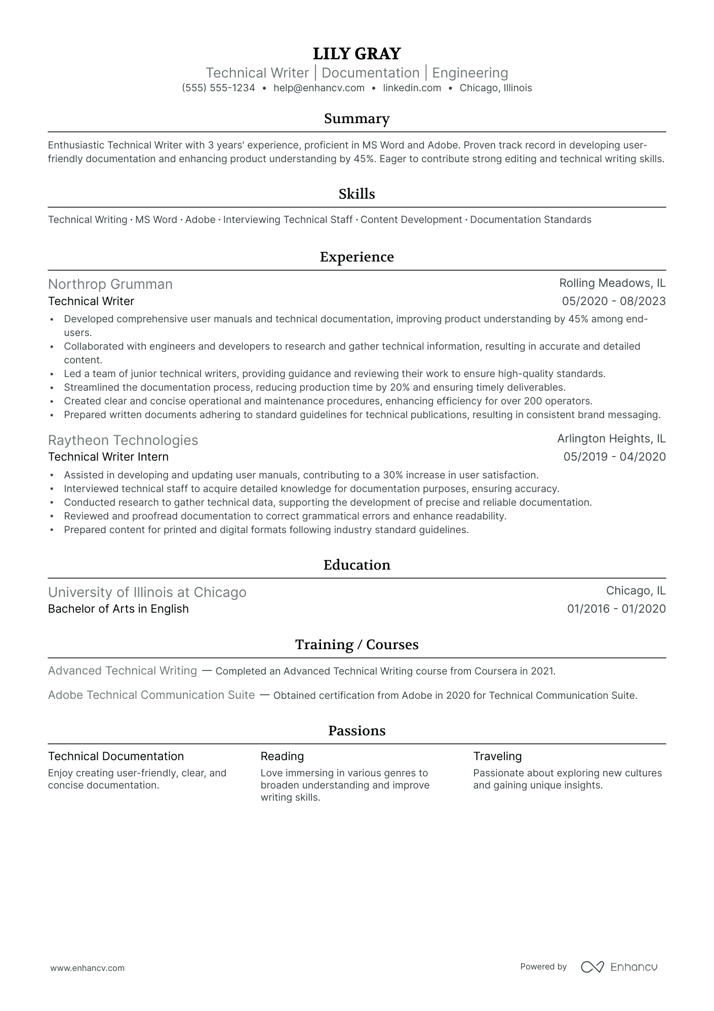 Lead Report Writer resume example