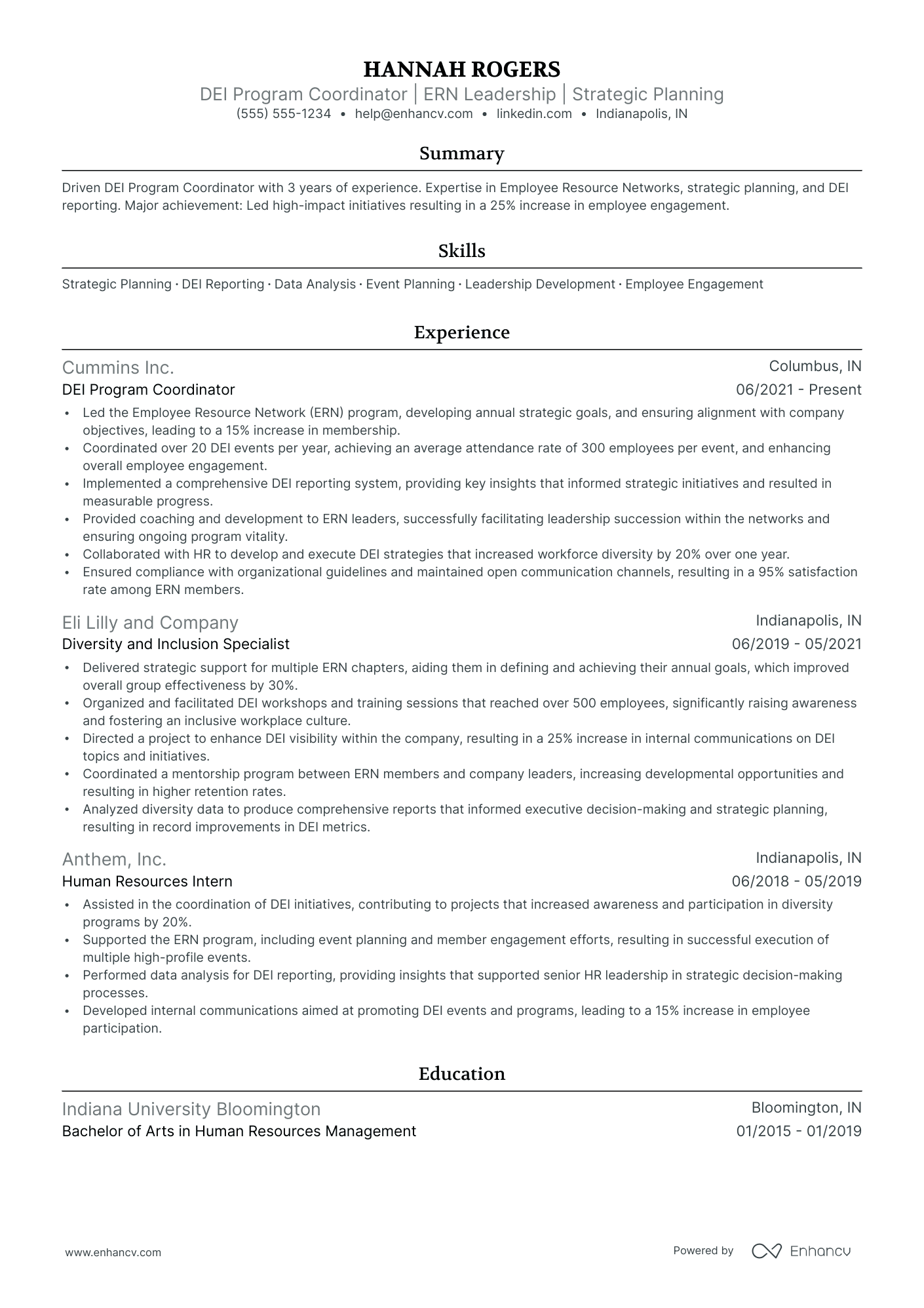 Senior Program Coordinator resume example