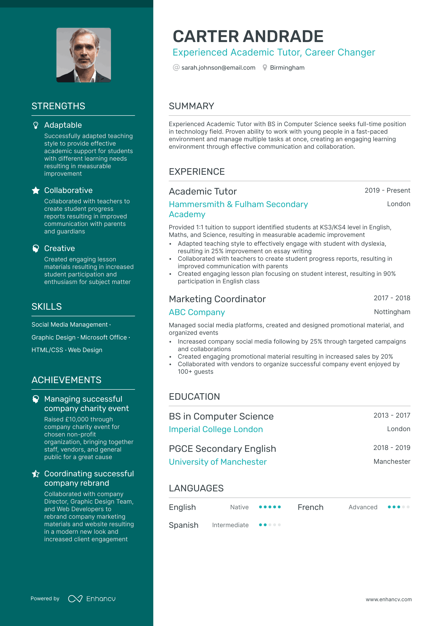 3 Tutor CV Examples for 2024