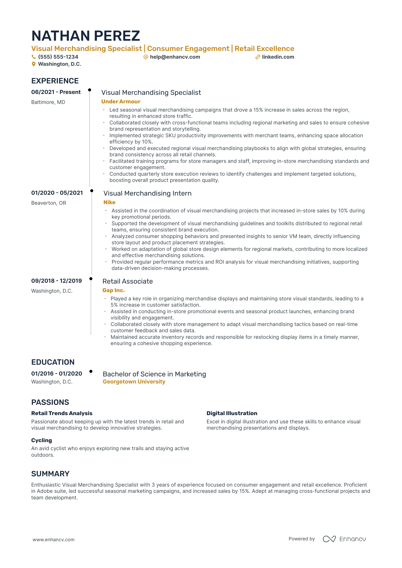 Visual Merchandising Manager Resume Example Resume Example