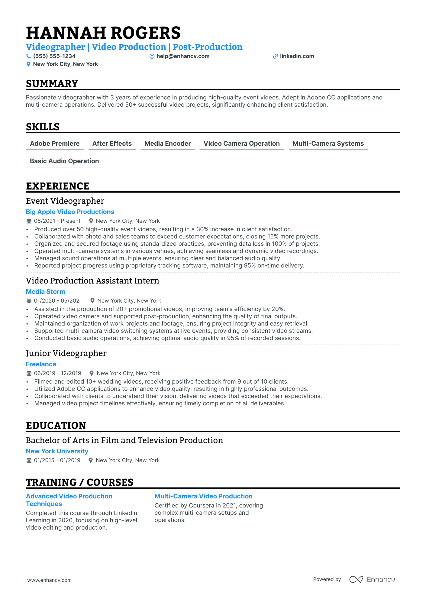 Wedding Videographer Resume Example Resume Example