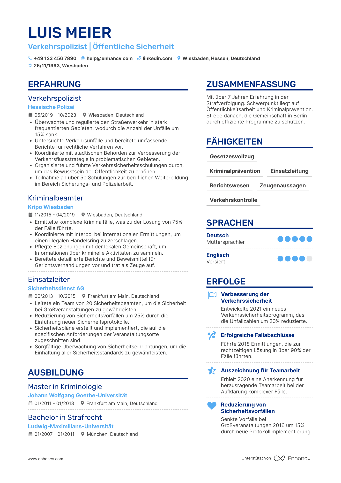 Polizei CV