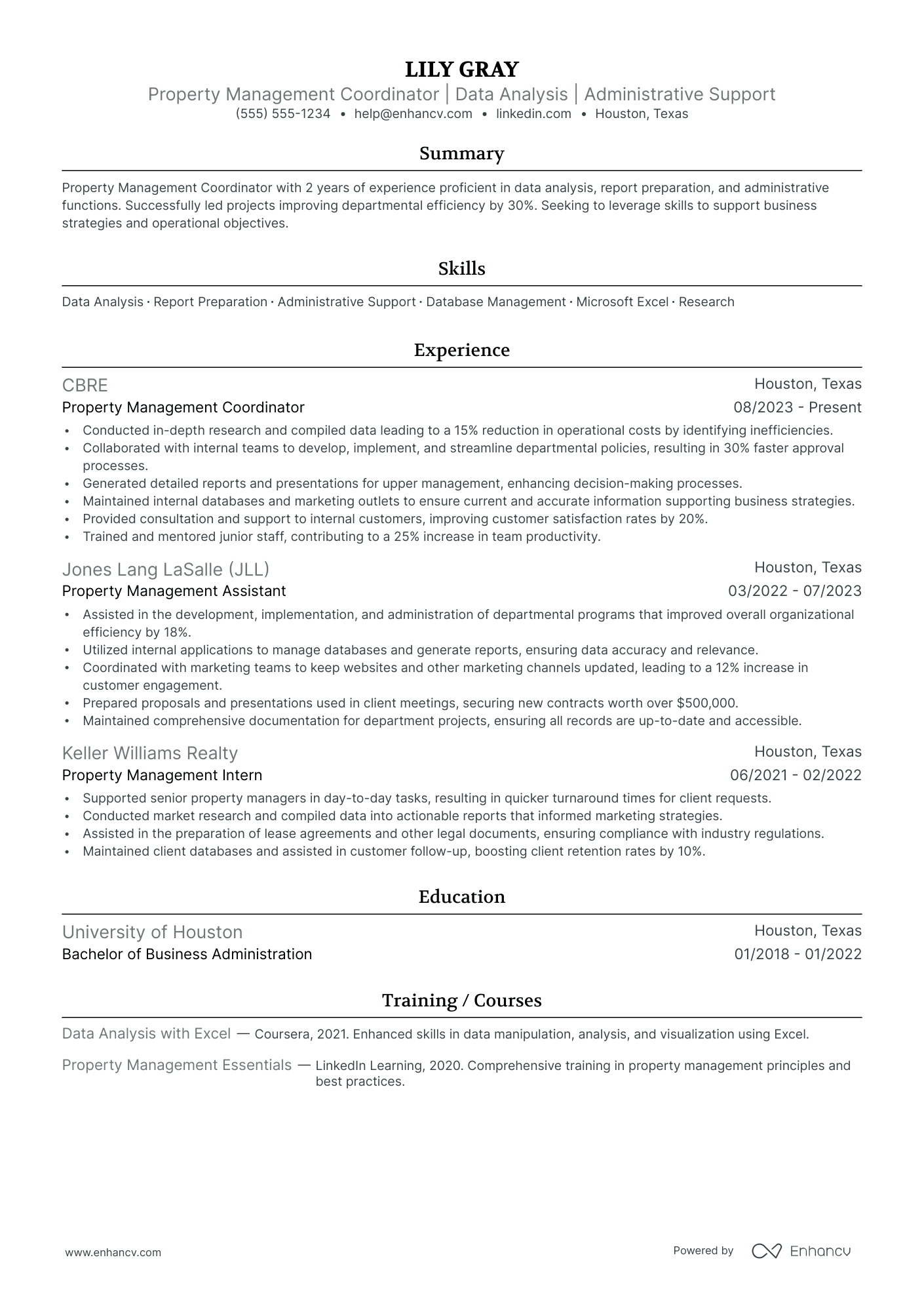 Funding Management Coordinator resume example