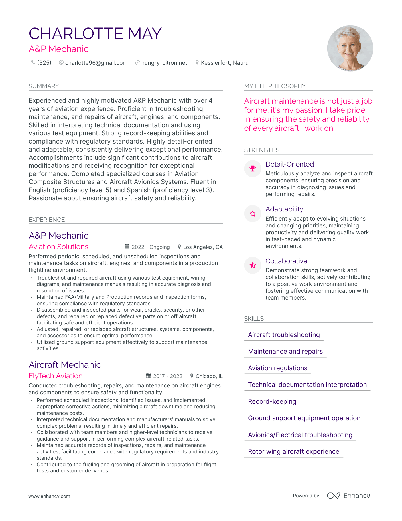 3 A&P Mechanic Resume Examples & How-To Guide for 2023