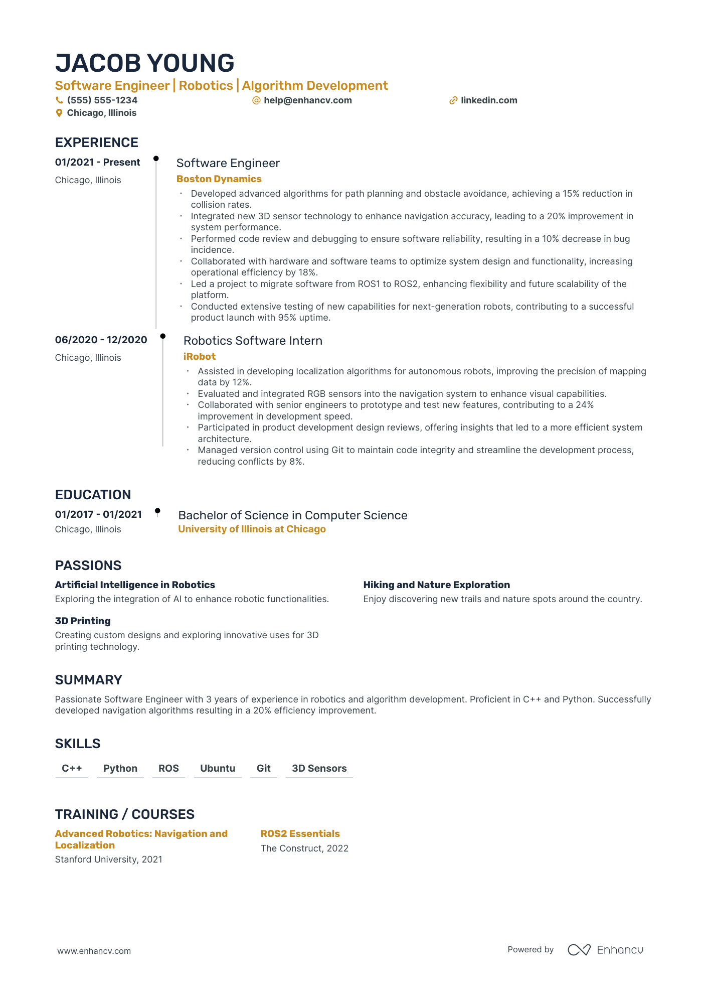 Lead Robotics Engineer Resume Example Resume Example