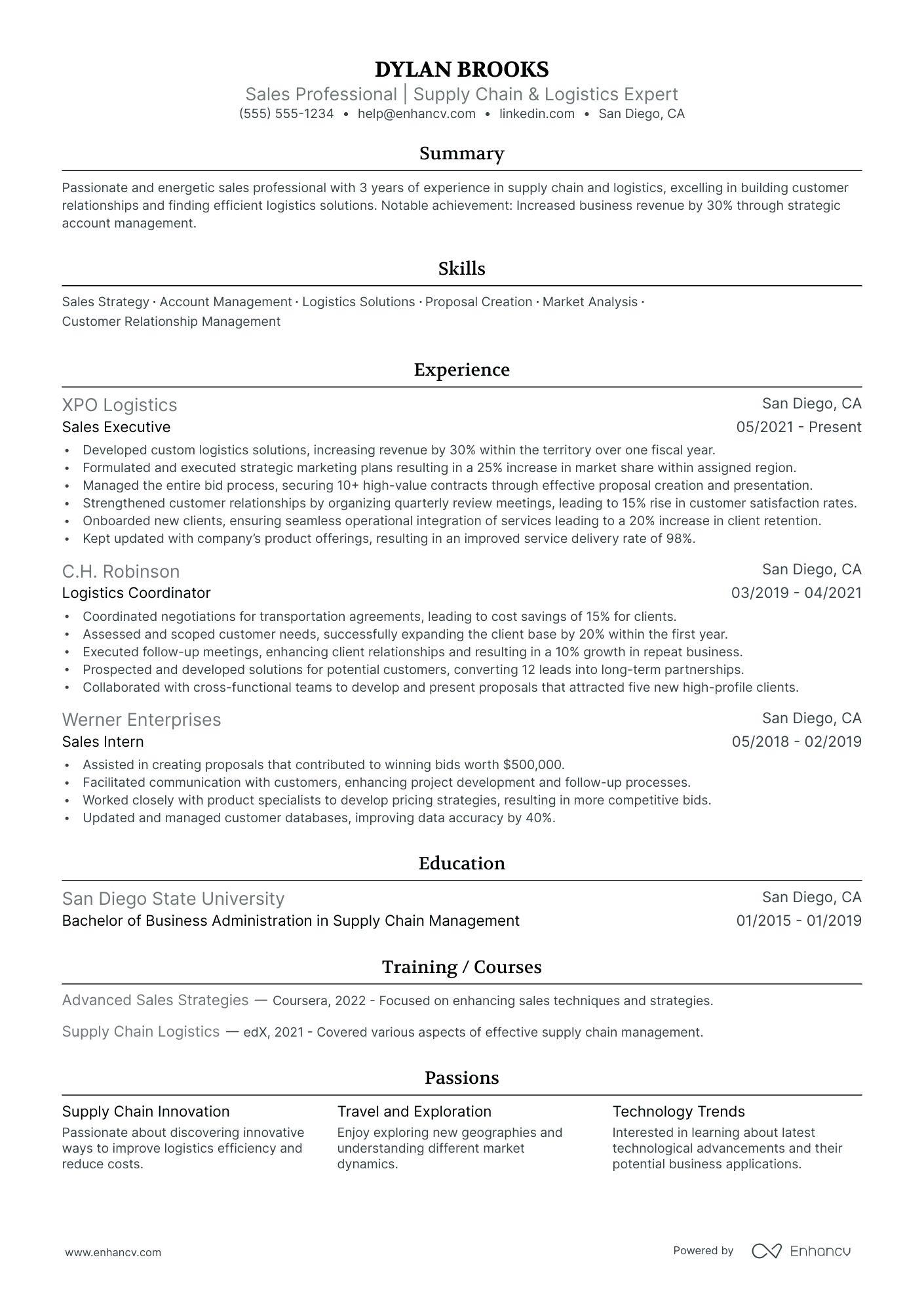 Regional Account Executive resume example