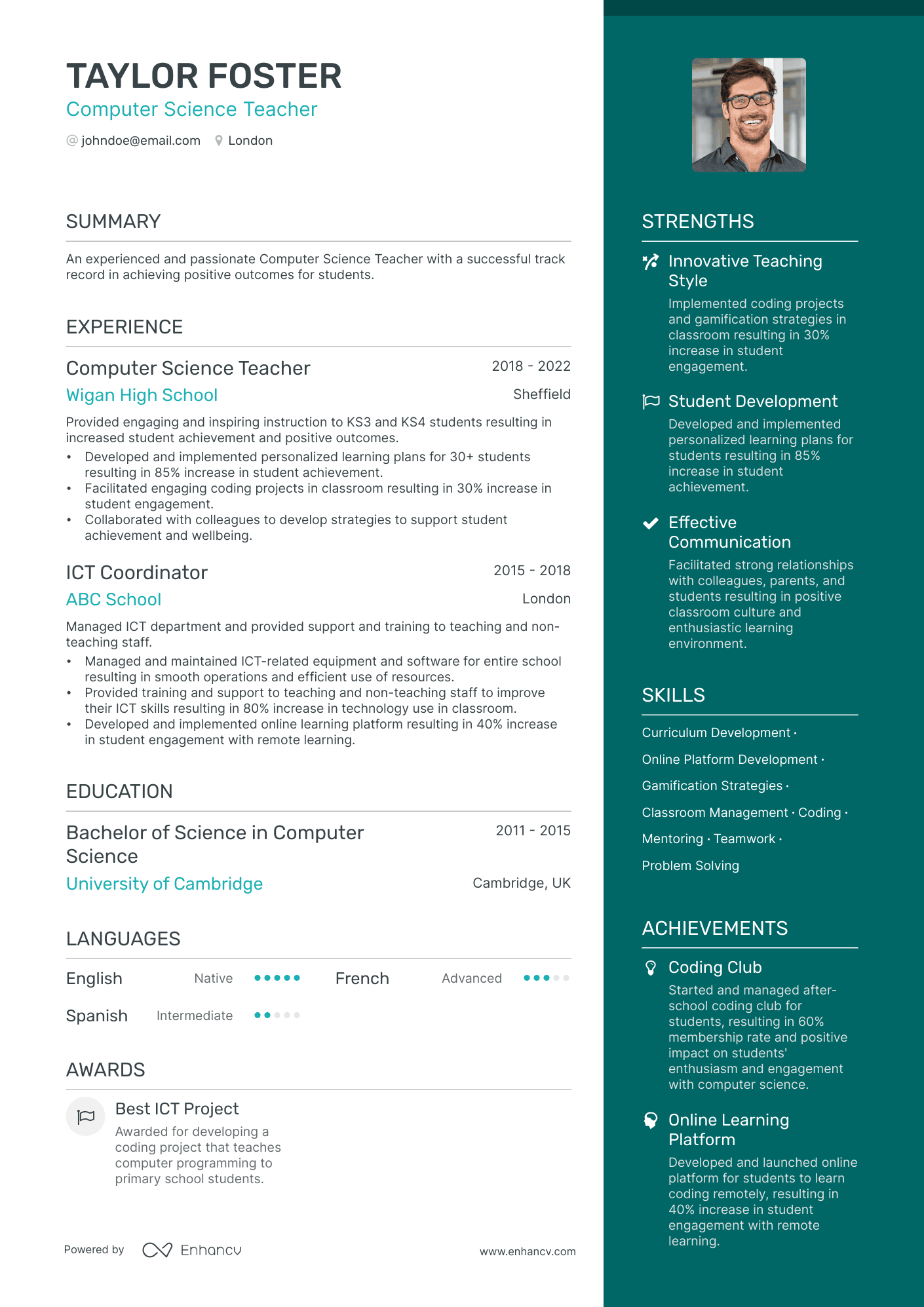 3 Computer Science CV Examples for 2024