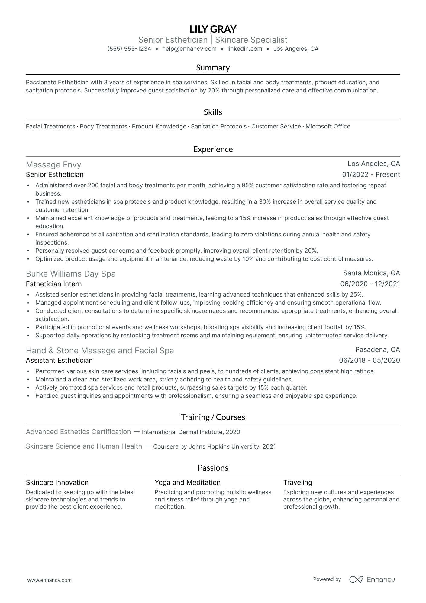 Tattoo Artist resume example