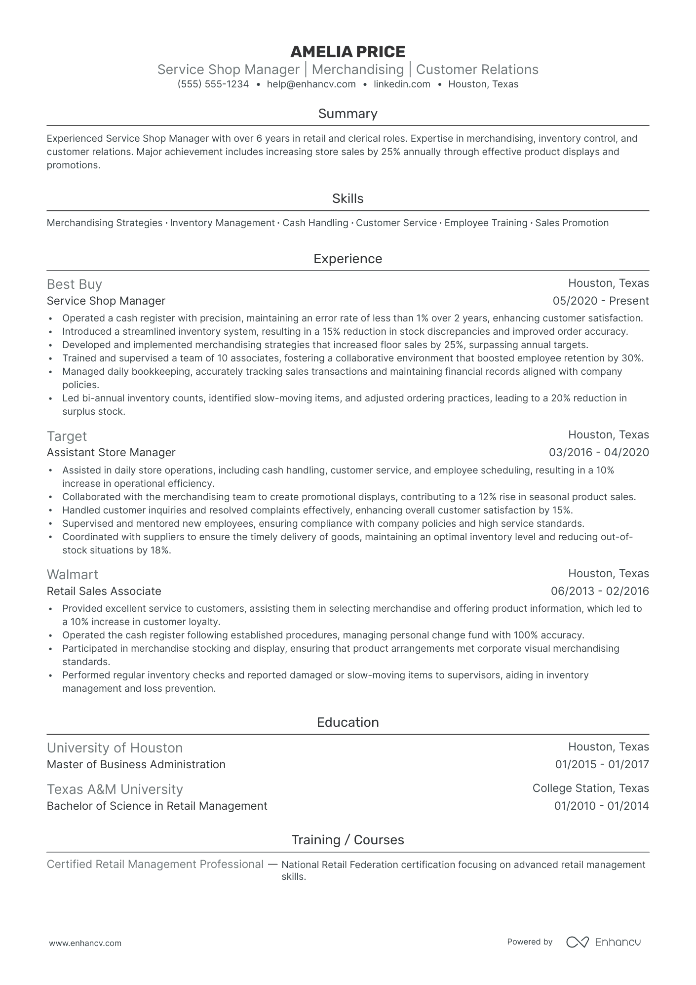 Junior Sales Clerk Resume Example Resume Example