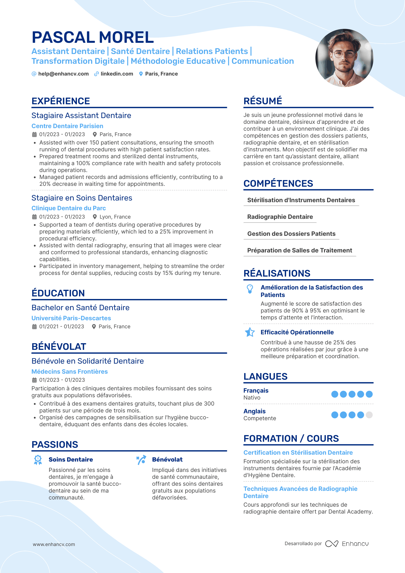 assistante dentaire CV