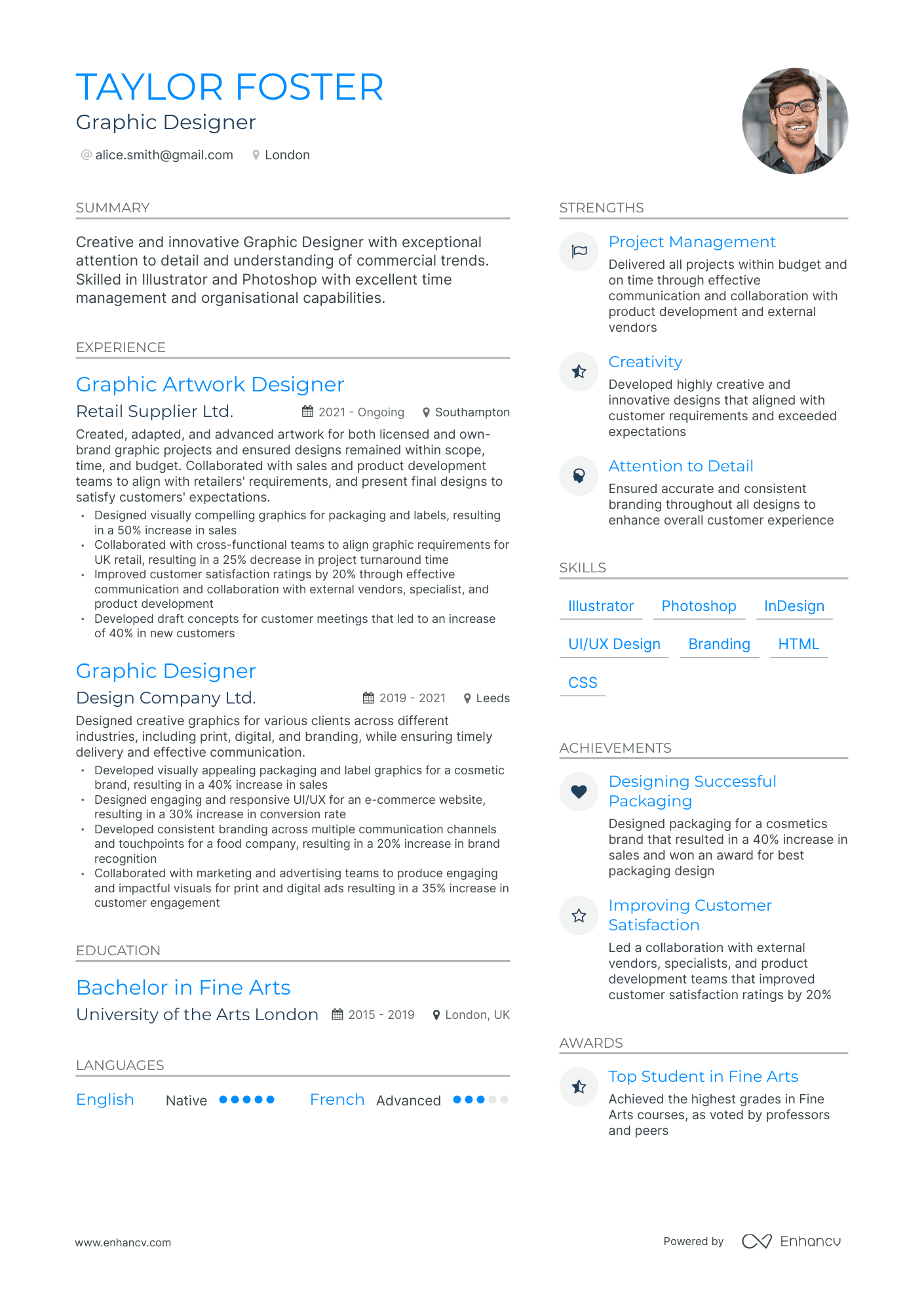 3 Graphic Design CV Examples for 2023