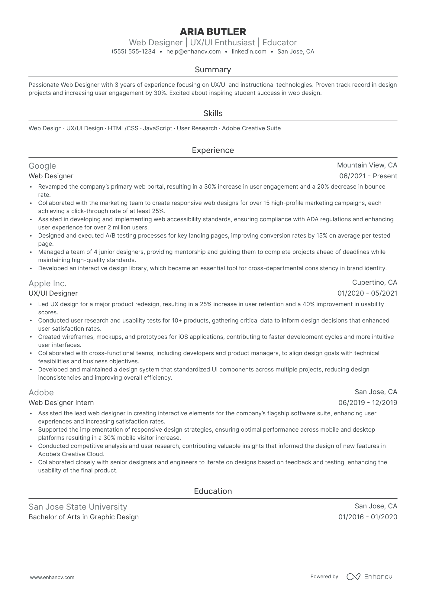 Senior Web3 Developer resume example