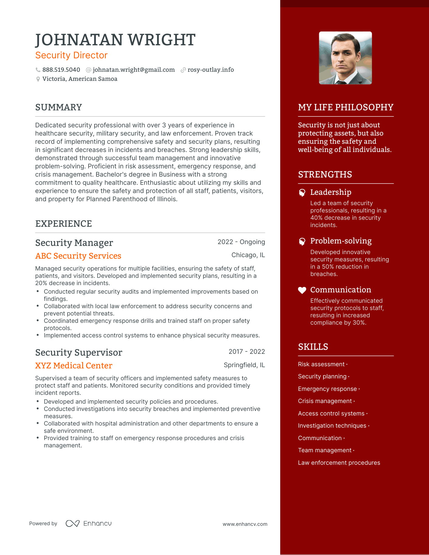 3 Successful Security Director Resume Examples And Writing Tips For 2024   Image 