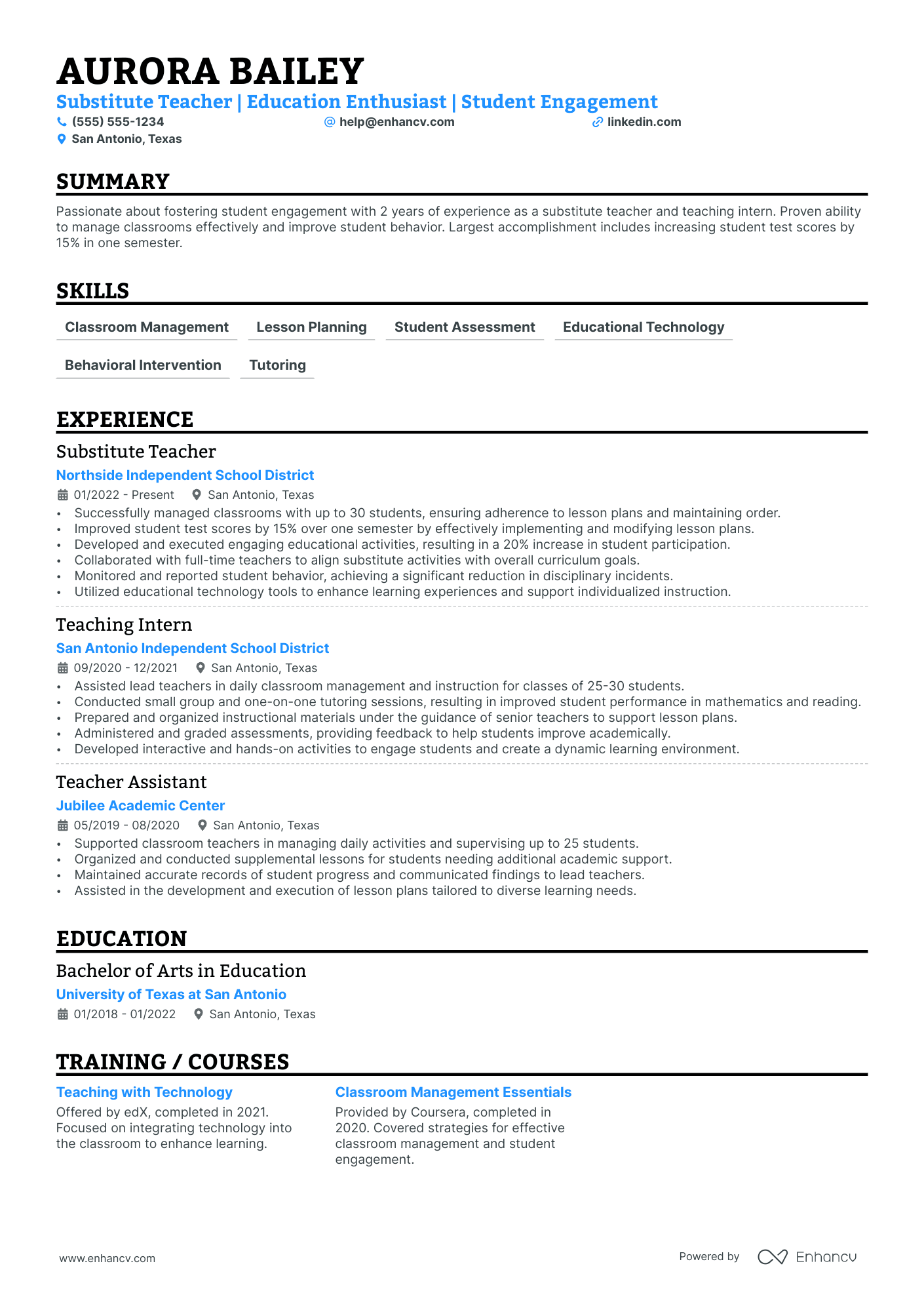 Substitute Teacher Assistant Resume Example Resume Example