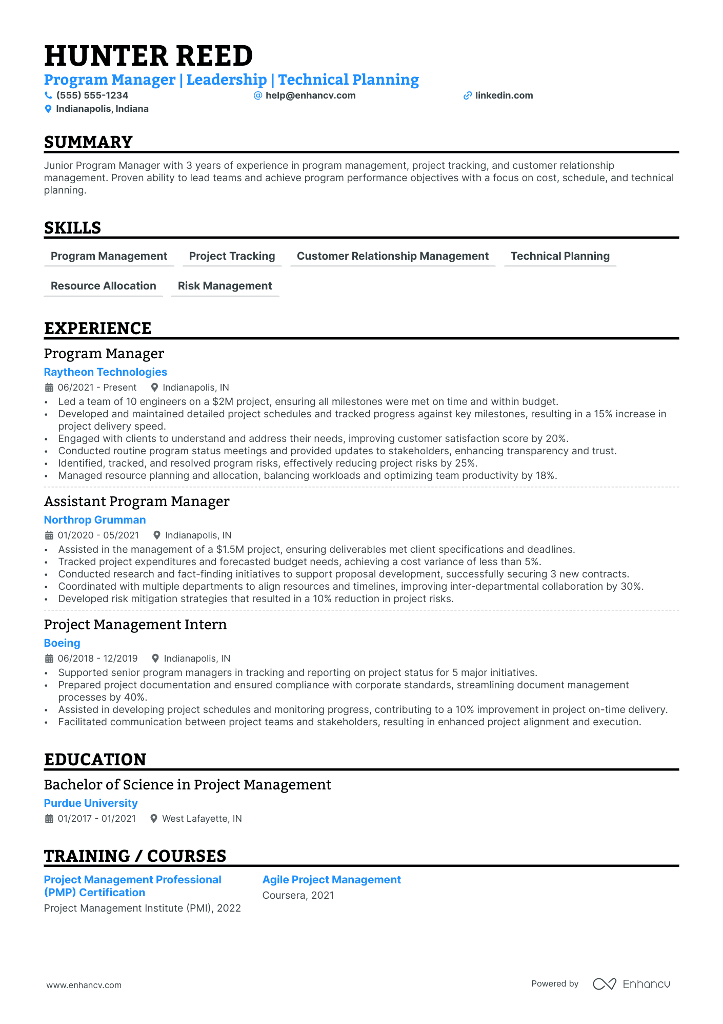 Strategic Program Manager resume example