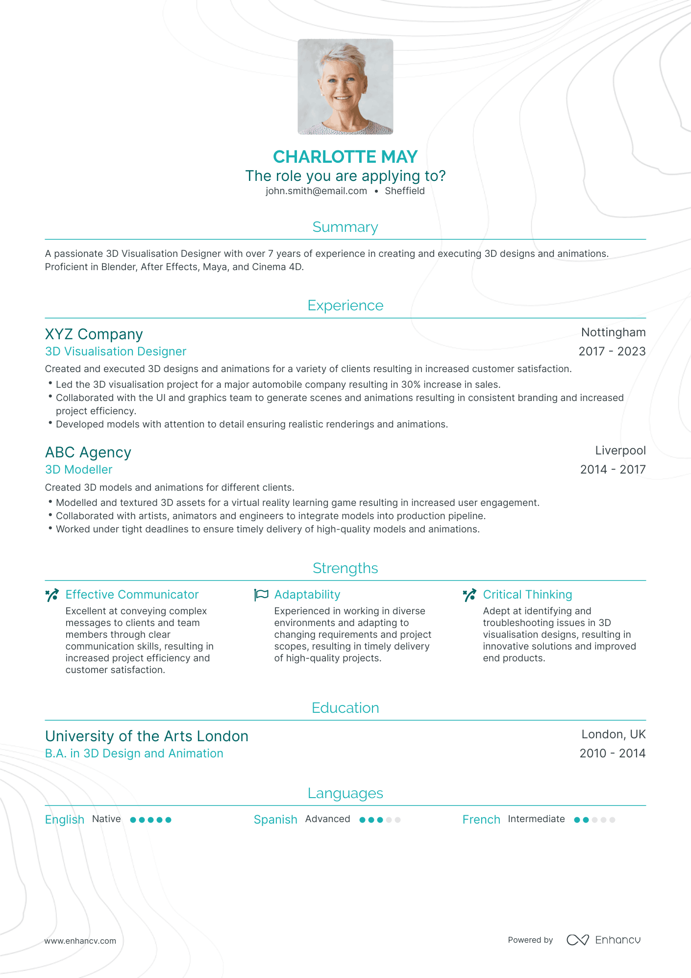 3 3d Artist CV Examples For 2023   Image 