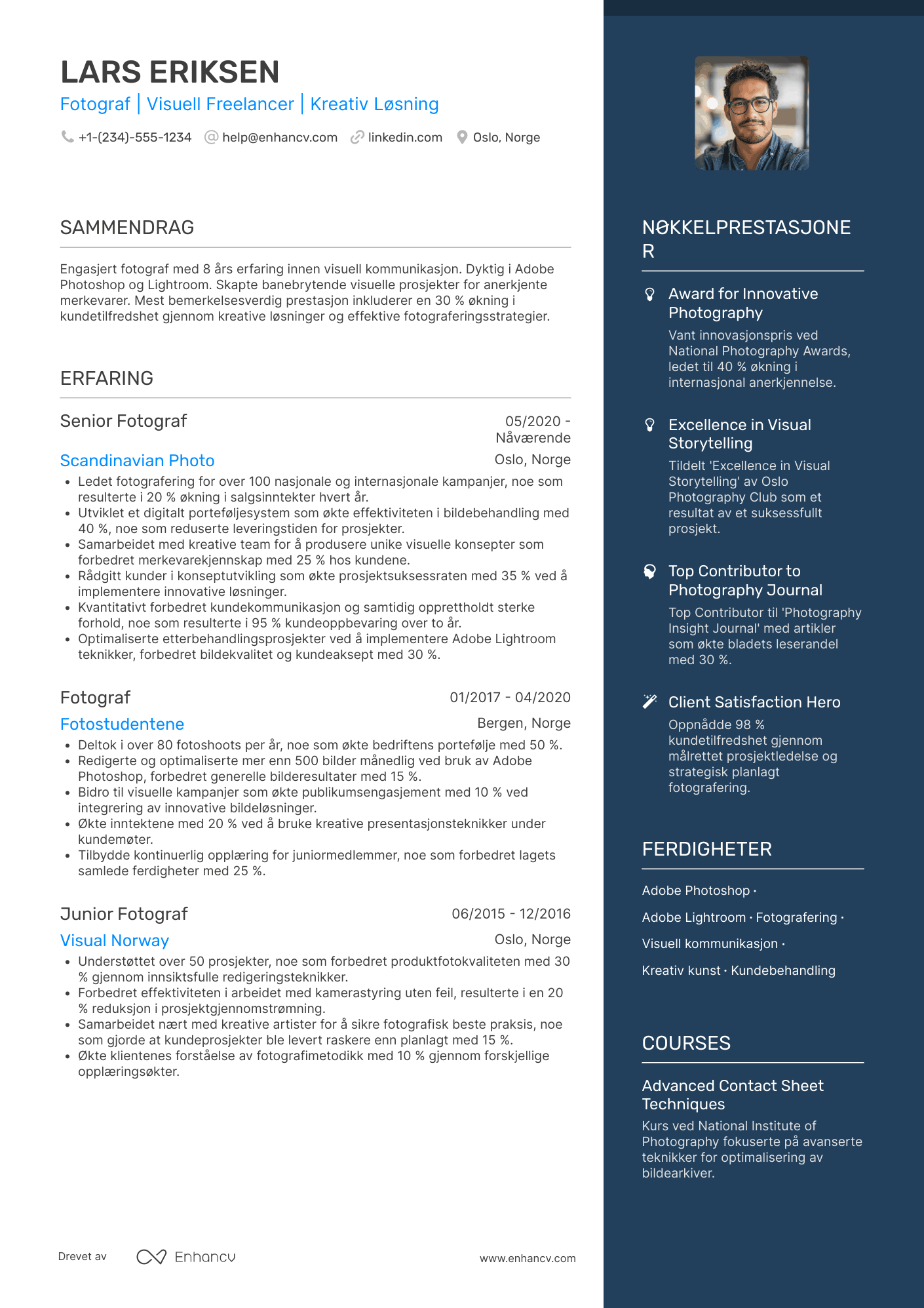 Fotograf CV