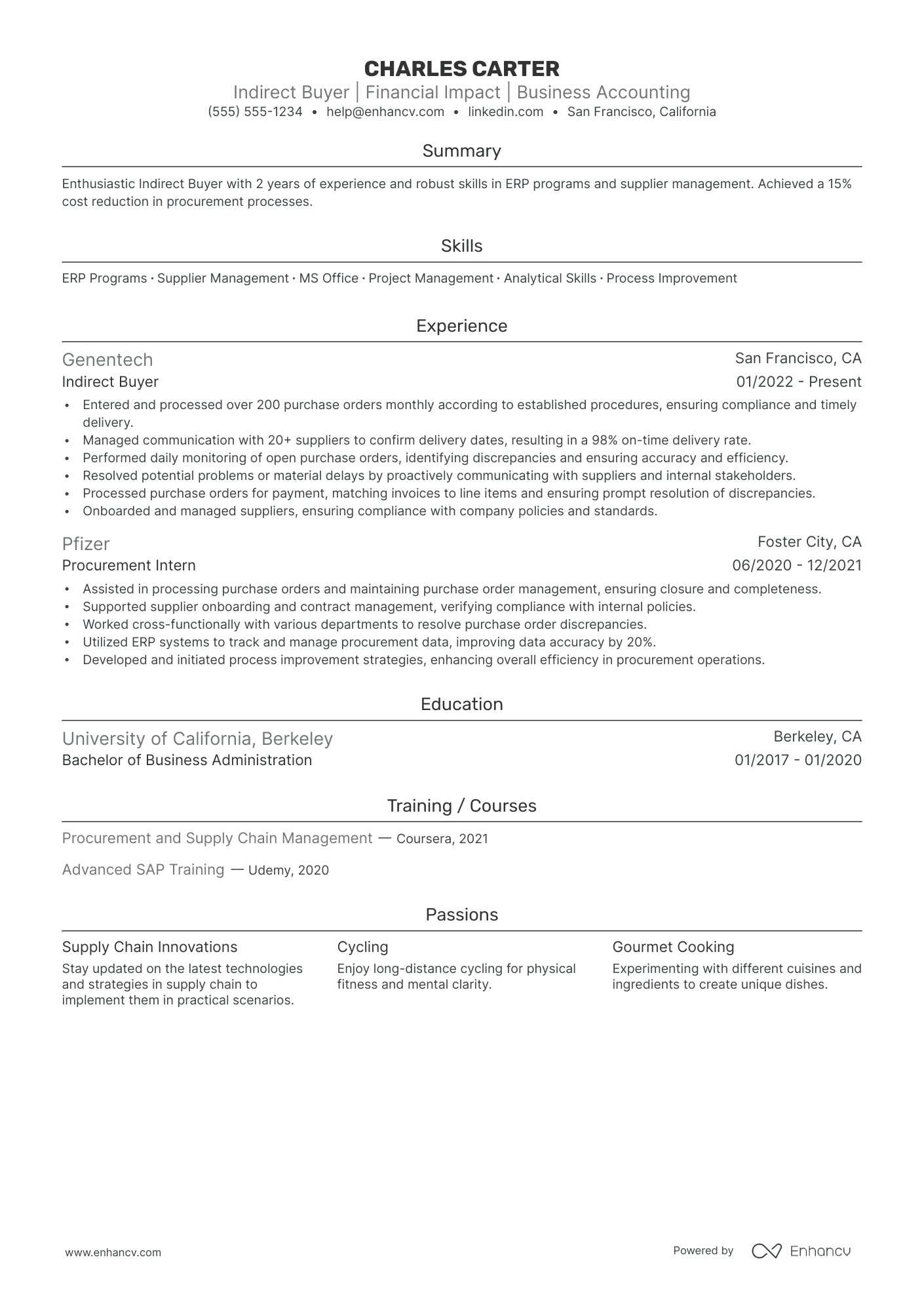 Indirect Materials Buyer Resume Example Resume Example