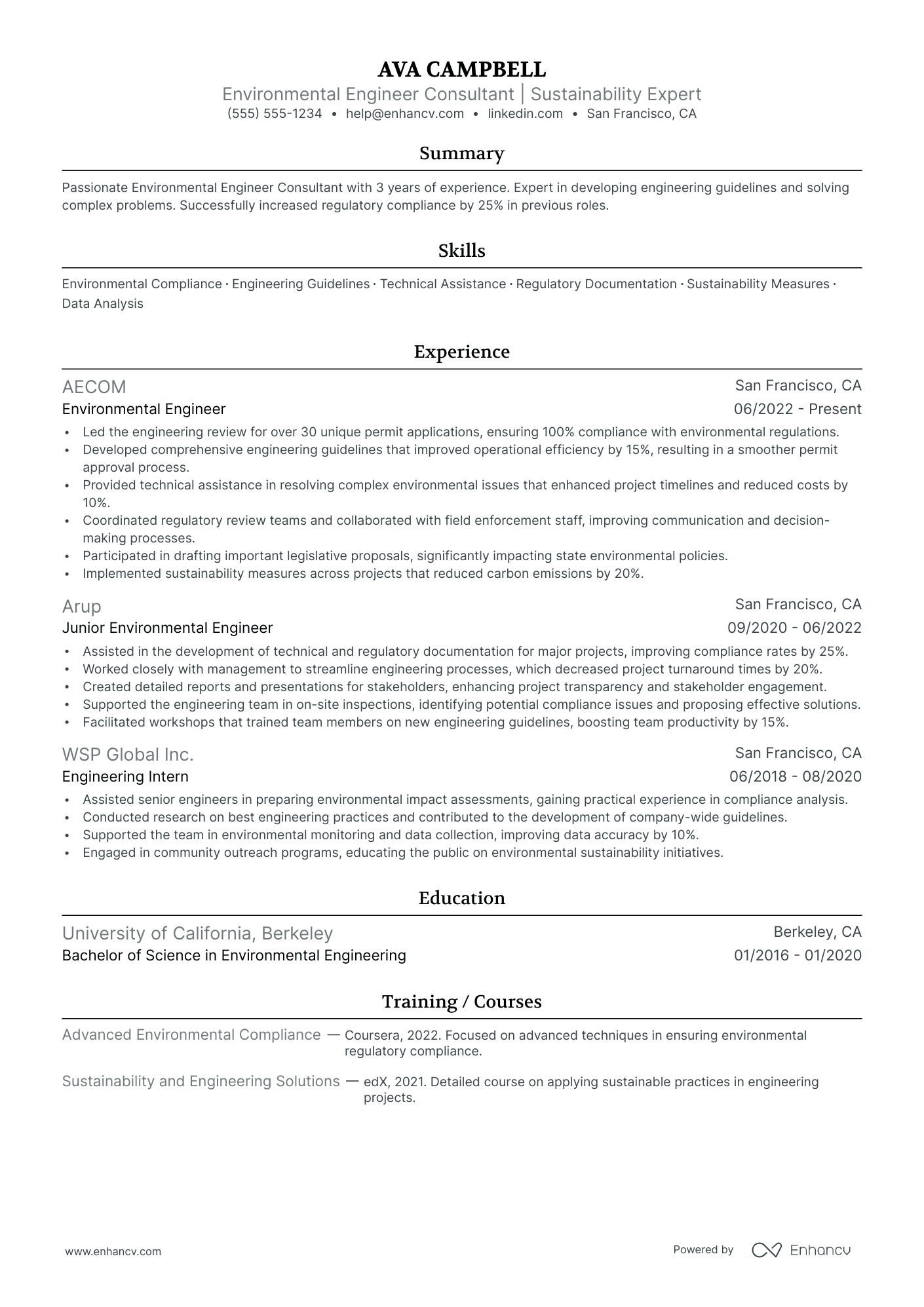 Environmental Engineering Consultant Resume Example Resume Example