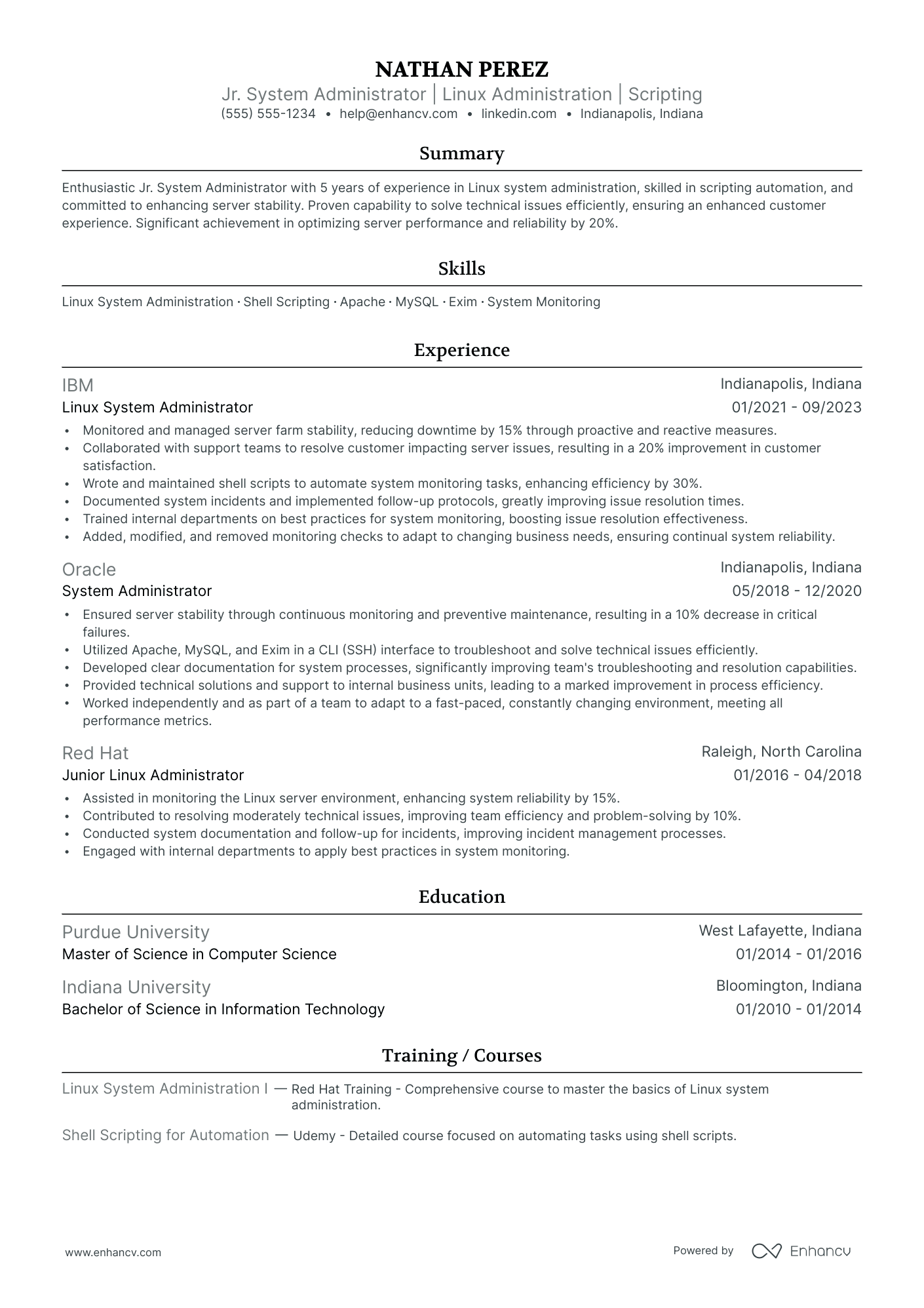 Junior System Administrator Resume Example Resume Example