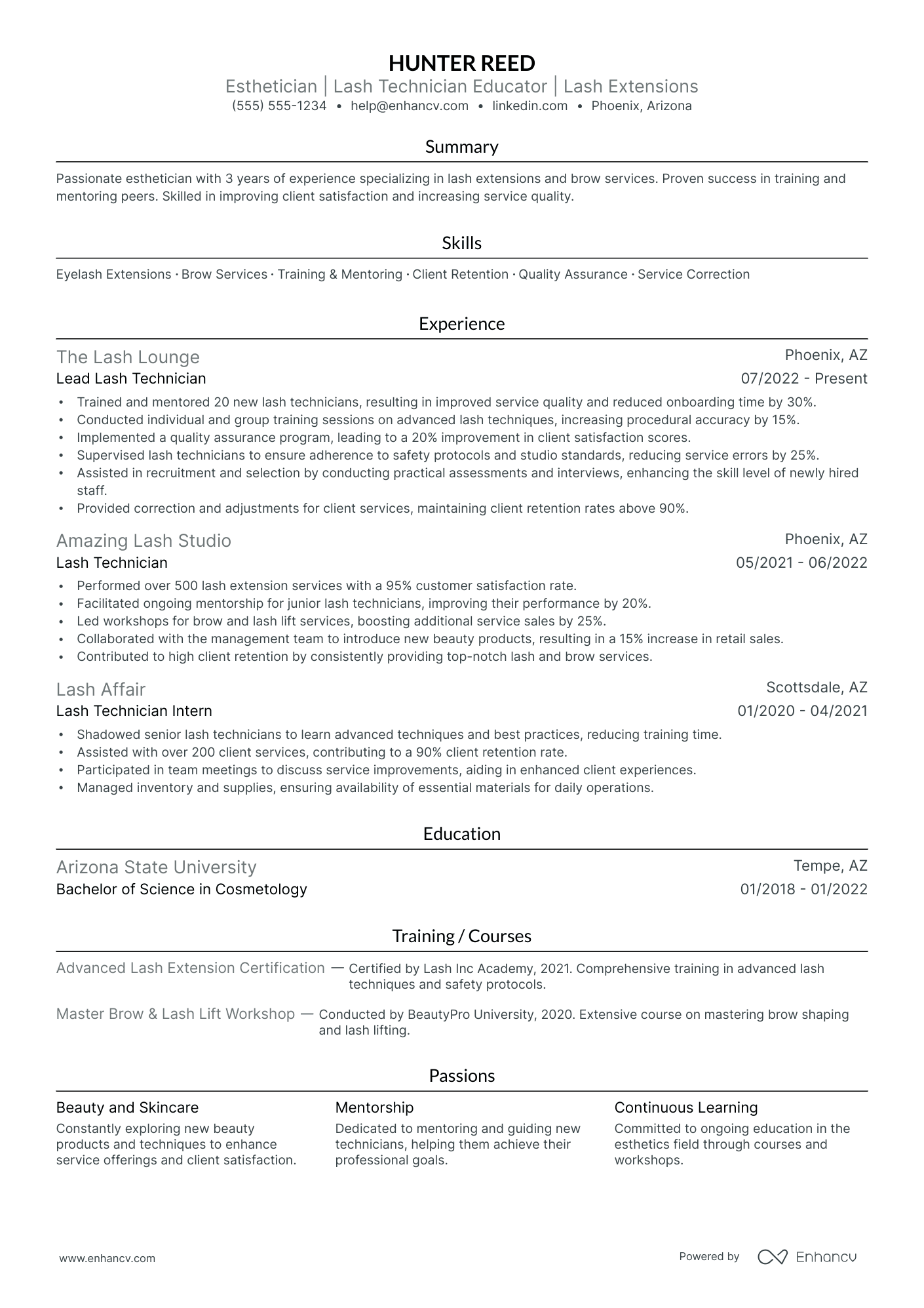 Esthetician Trainer Resume Example Resume Example