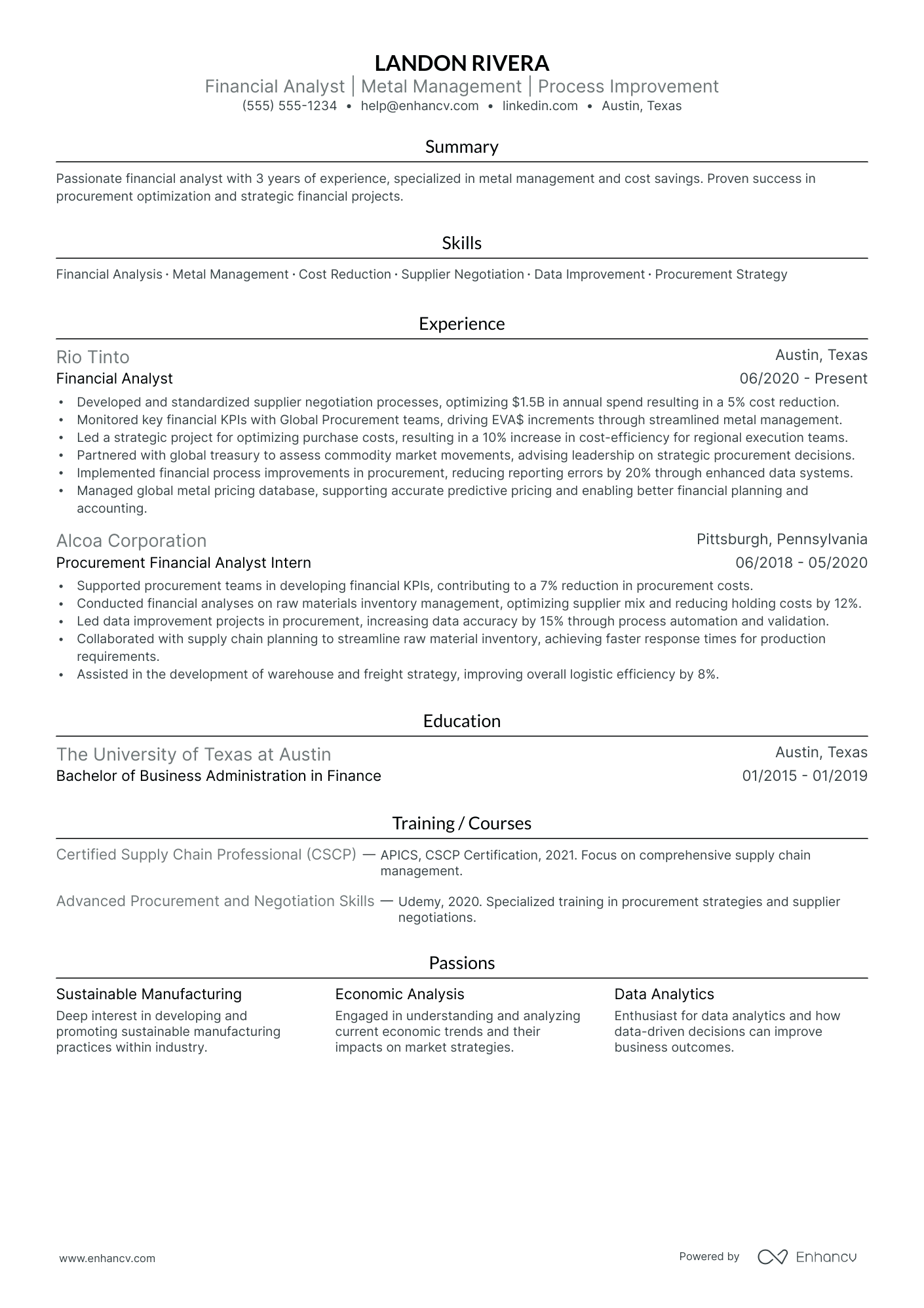 Procurement and Supply Chain Manager Resume Example Resume Example