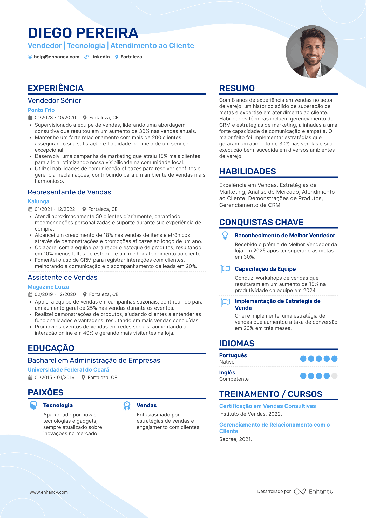 vendedor pt CV