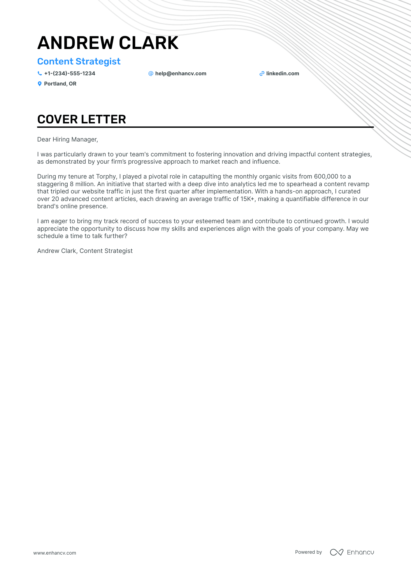 Content Strategist cover letter