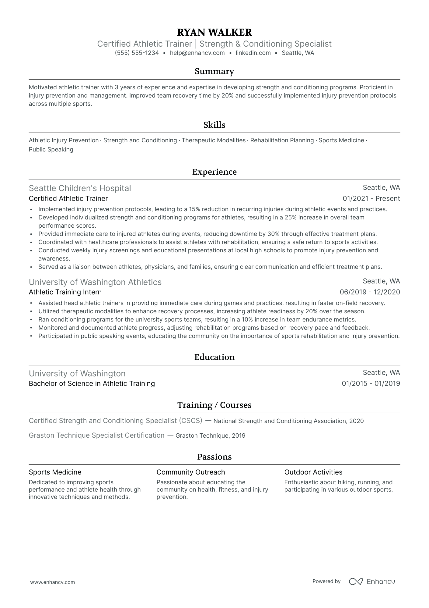 Strength and Conditioning Personal Trainer Resume Example Resume Example