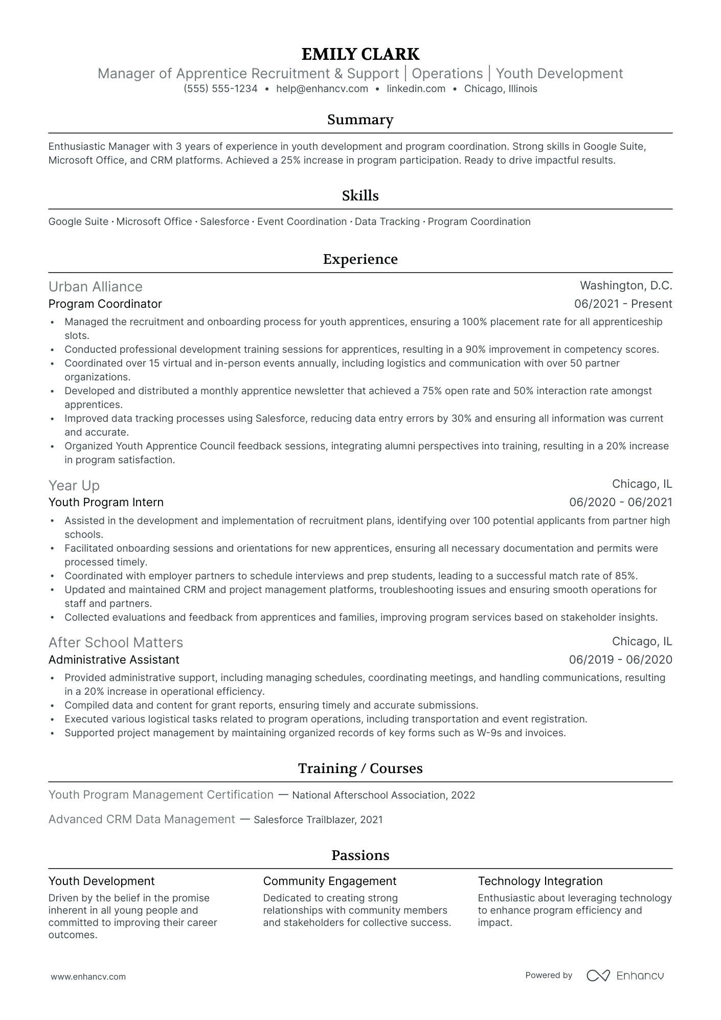 Recruitment Manager resume example