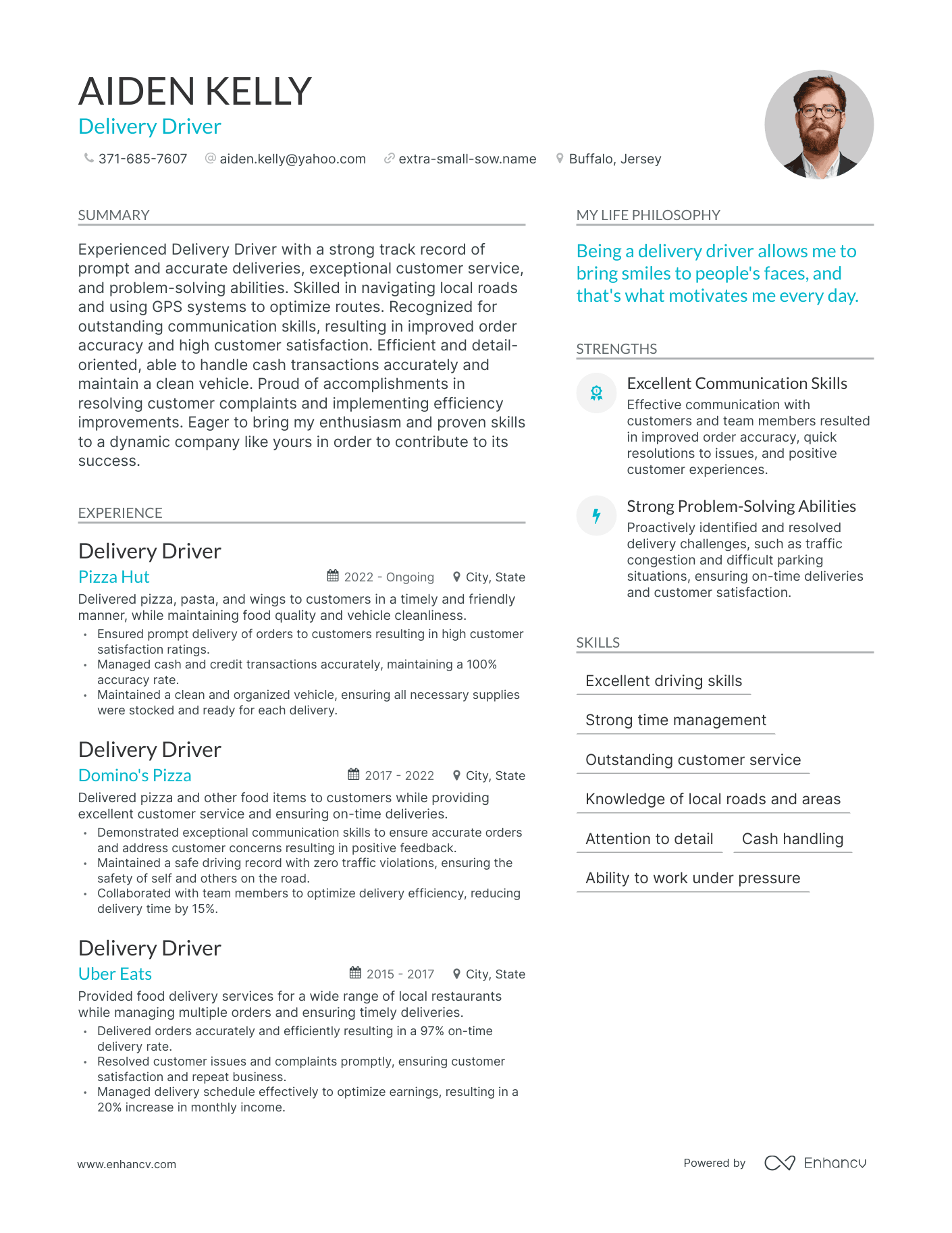 Delivery Driver Resume