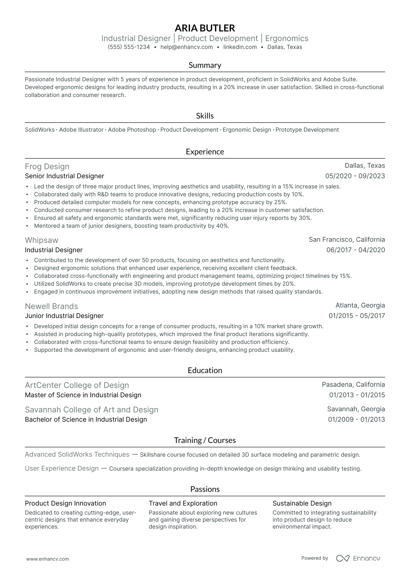 Junior Industrial Designer Resume Example Resume Example