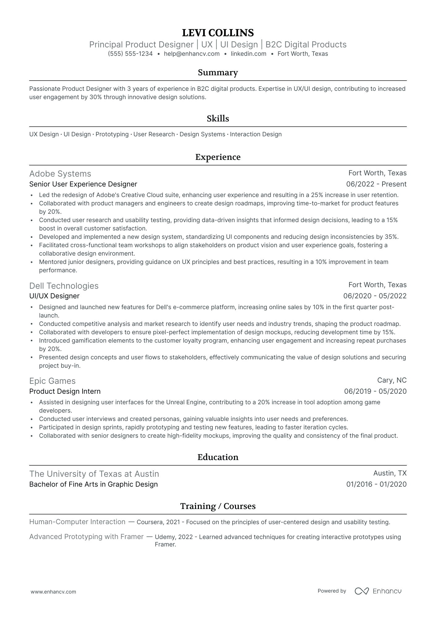 Principal Web Designer Resume Example Resume Example