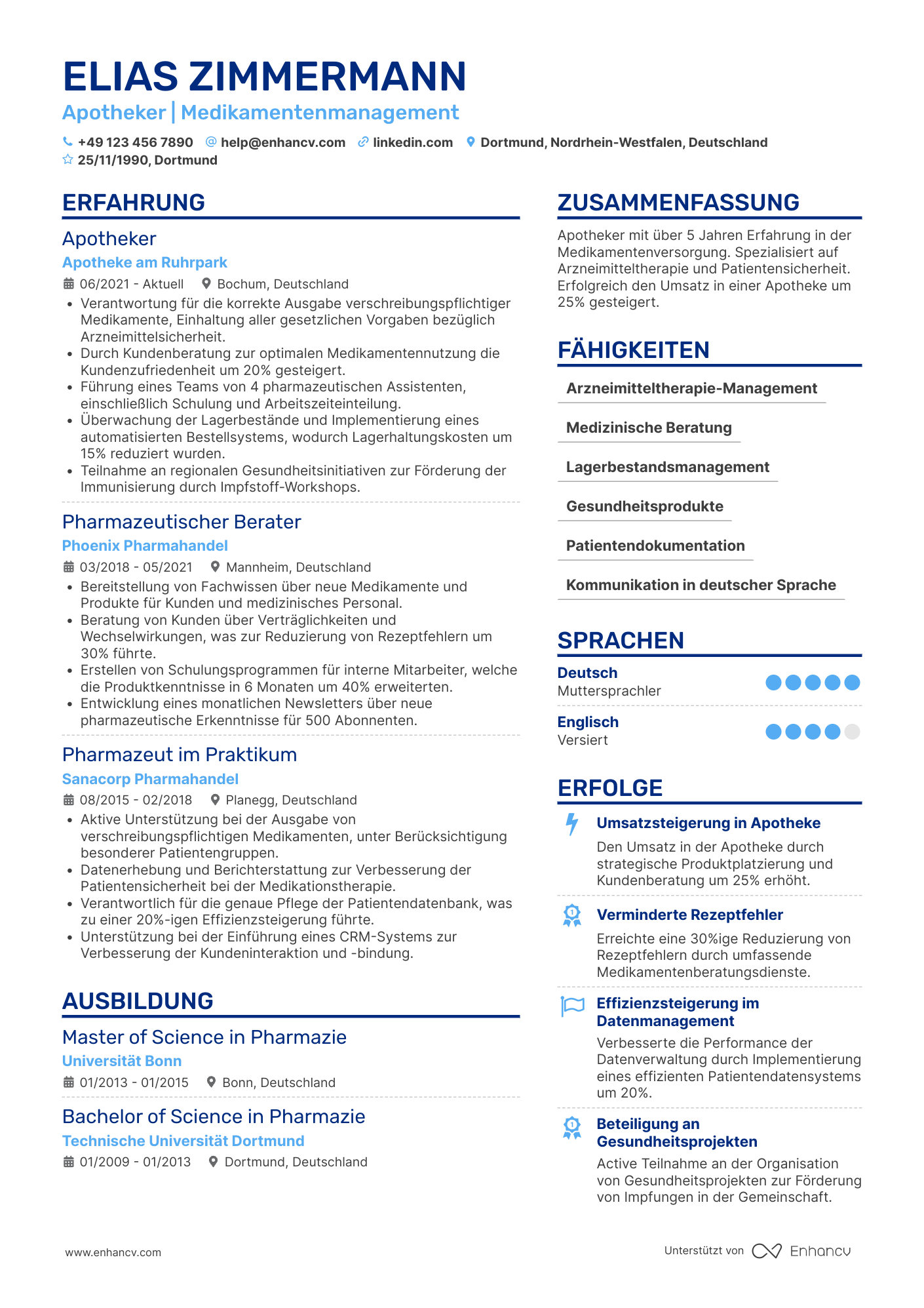 Apotheker CV