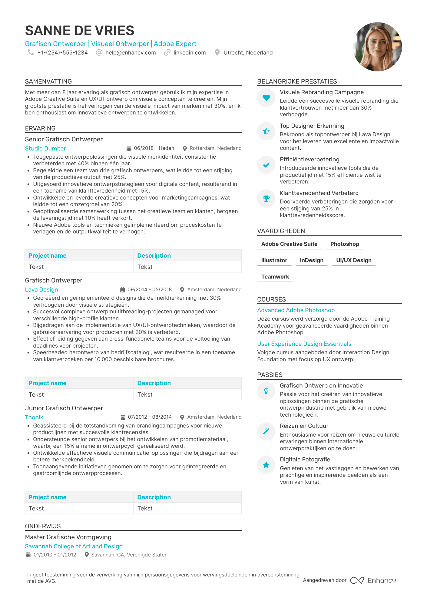 Grafisch Ontwerper CV