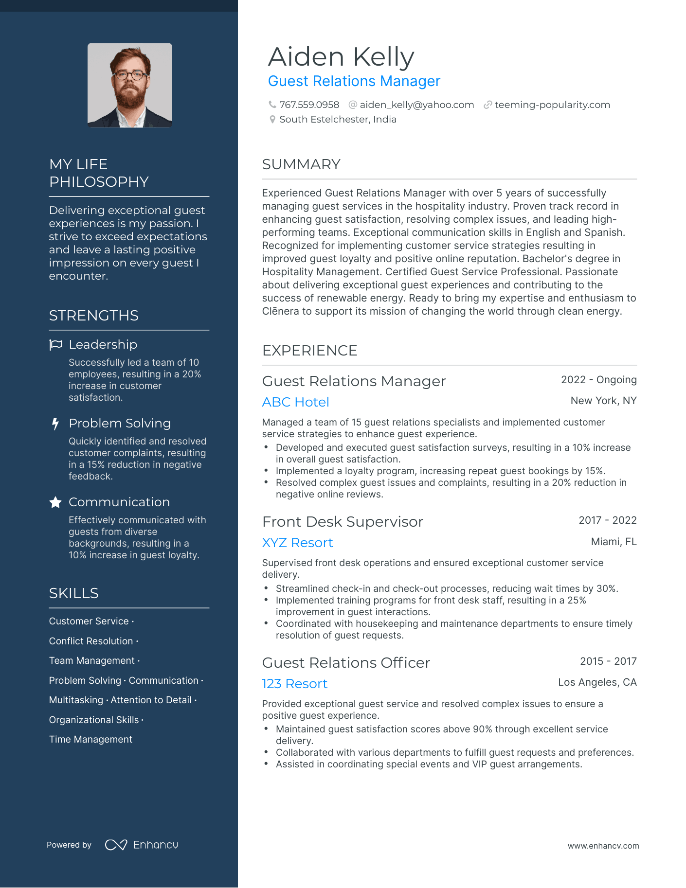 3 Guest Relations Manager Resume Examples How To Guide For 2023