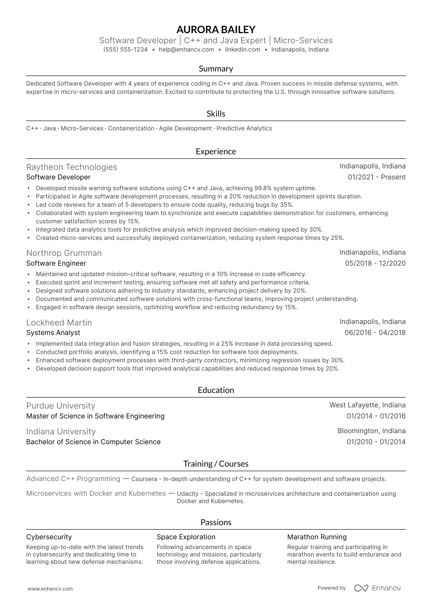 Junior Software Developer resume example