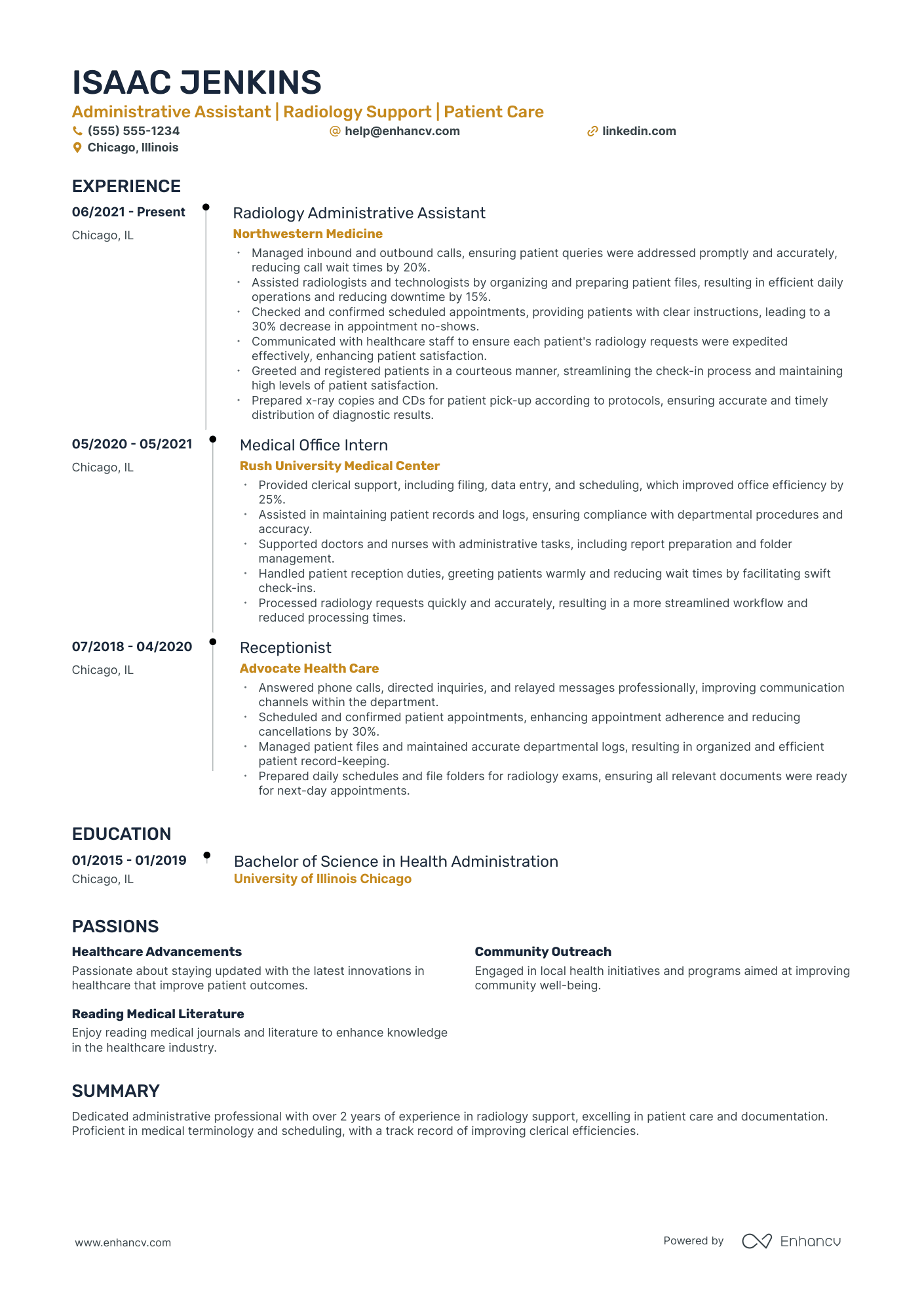 File Clerk resume example