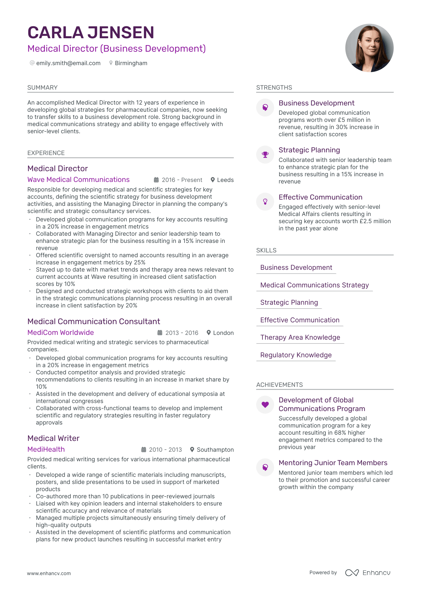 3 Medical CV Examples for 2024