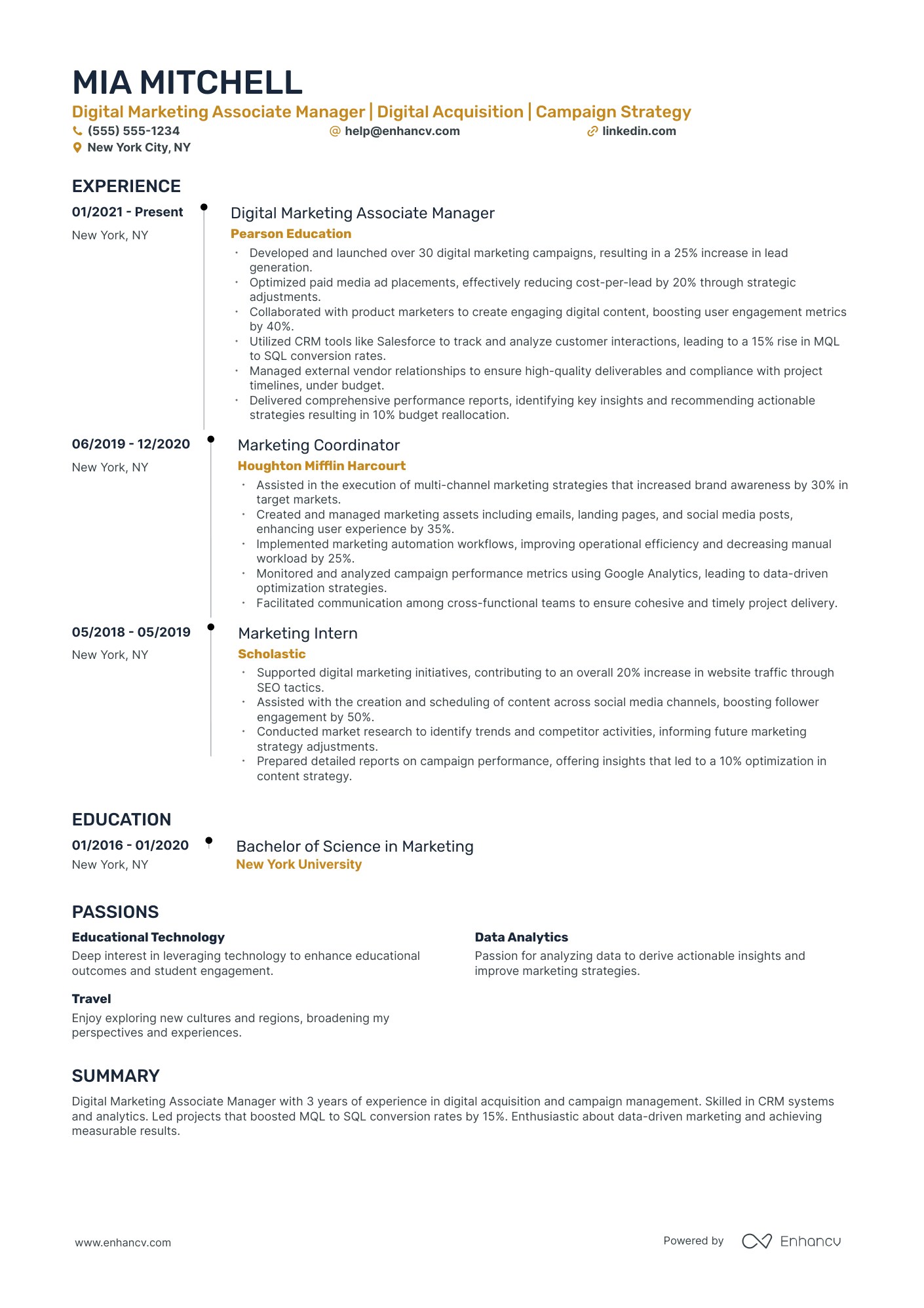 Associate Demand Generation Manager Resume Example Resume Example